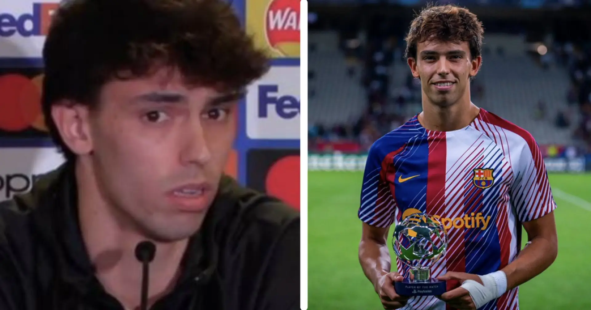 Joao Felix delivers classy response to receiving Man of the Match award v Antwerp