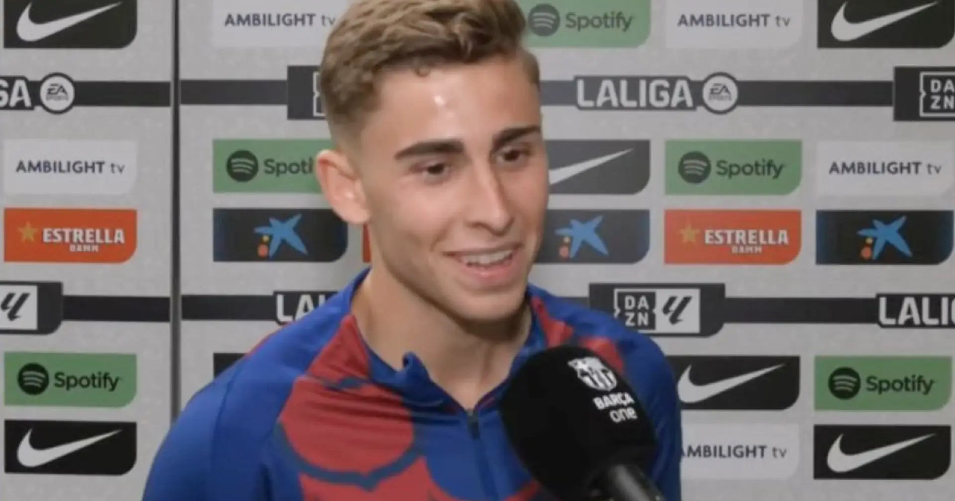 Fermin reacts to becoming Barca's highest-scoring midfielder this season
