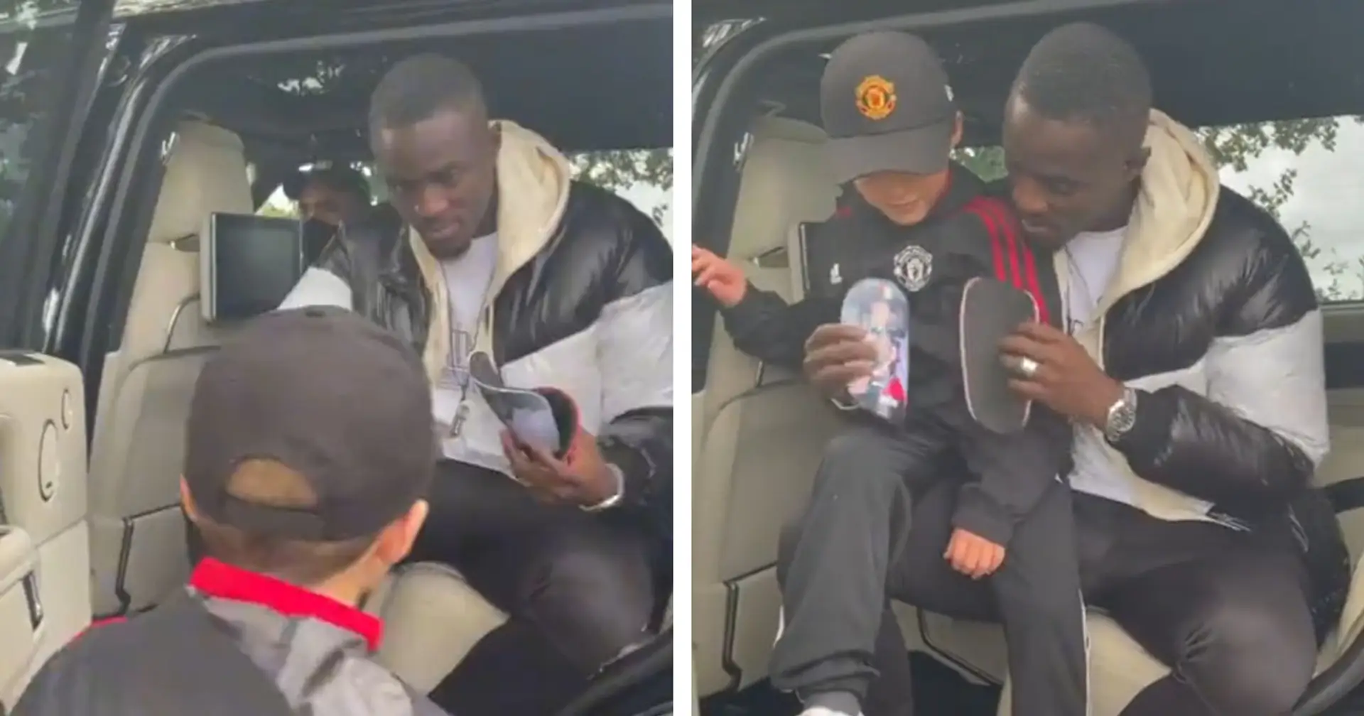 Bailly shares sweet moment with young United fan who gifted him custom shinpads (video)