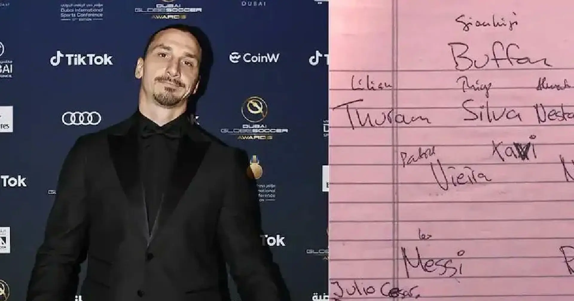 Ibrahmovic scribbles out former Man United teammate's name from best players he’s played with