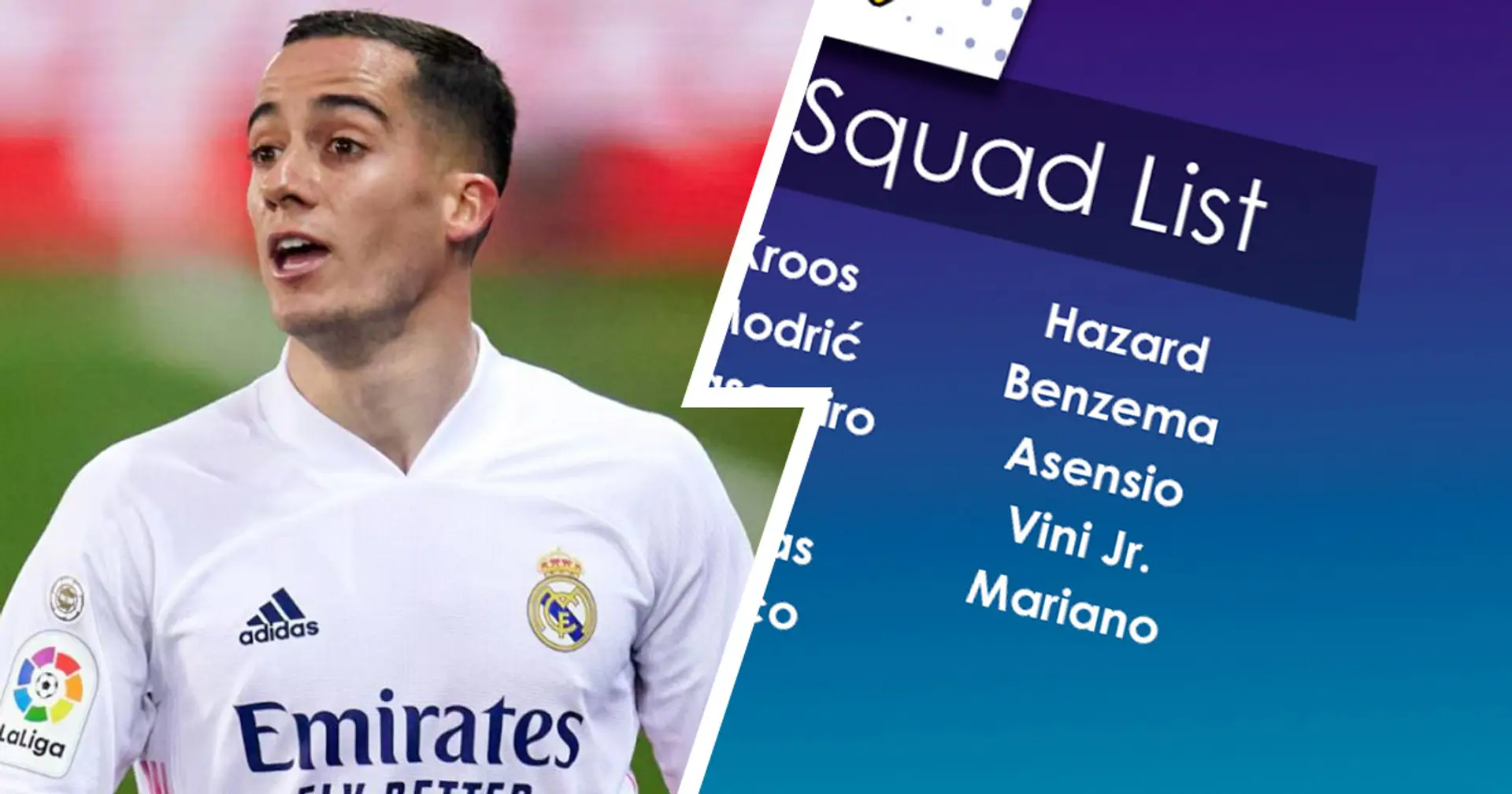 OFFICIAL: No Vazquez as Real Madrid reveal 20-man squad for Levante game
