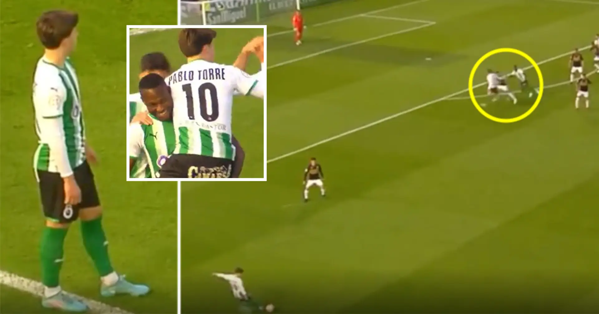 Barca's new signing Pablo Torre smartly assists from free kick