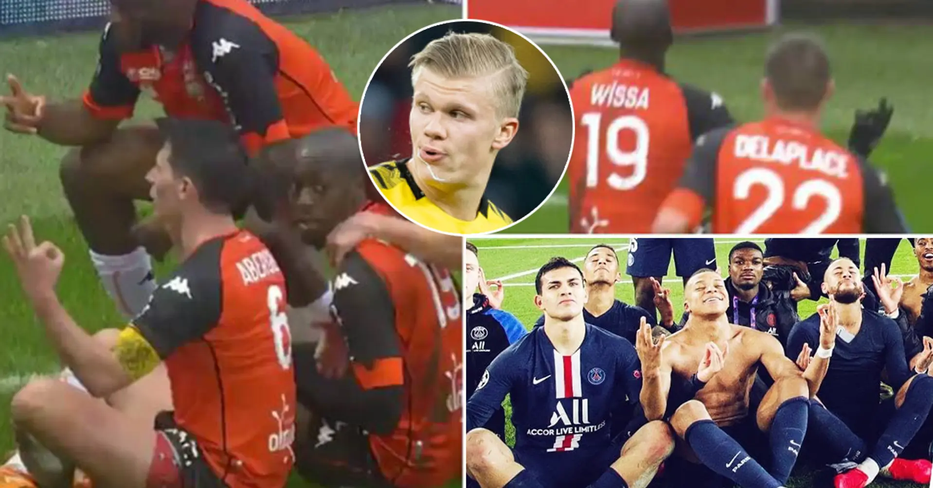 Lorient players troll PSG with Erling Haaland's meditation celebration in shock win