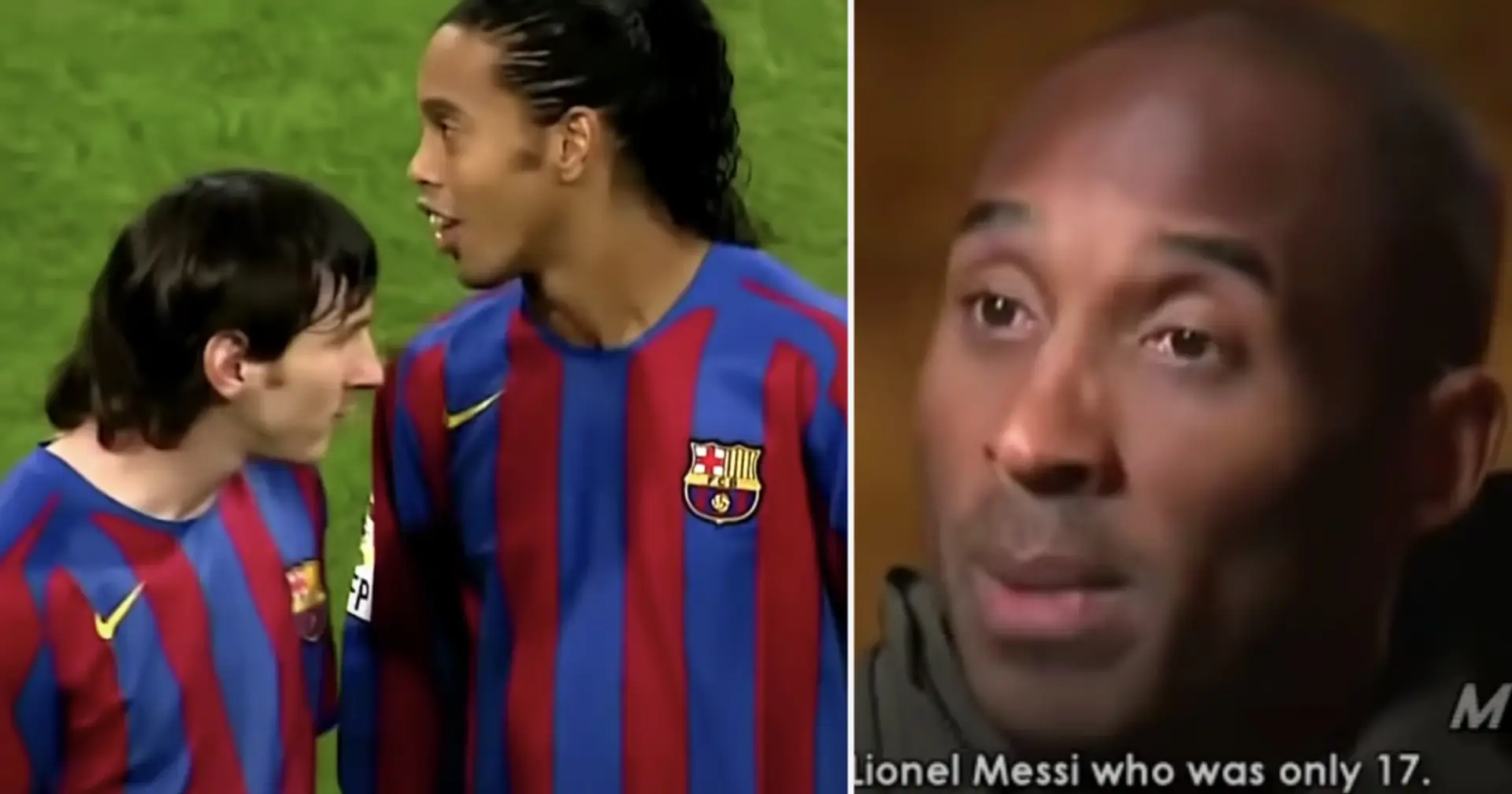 Recordando lo que Ronaldinho le dijo a Kobe Bryant presentándole a Leo Messi de 17 años
