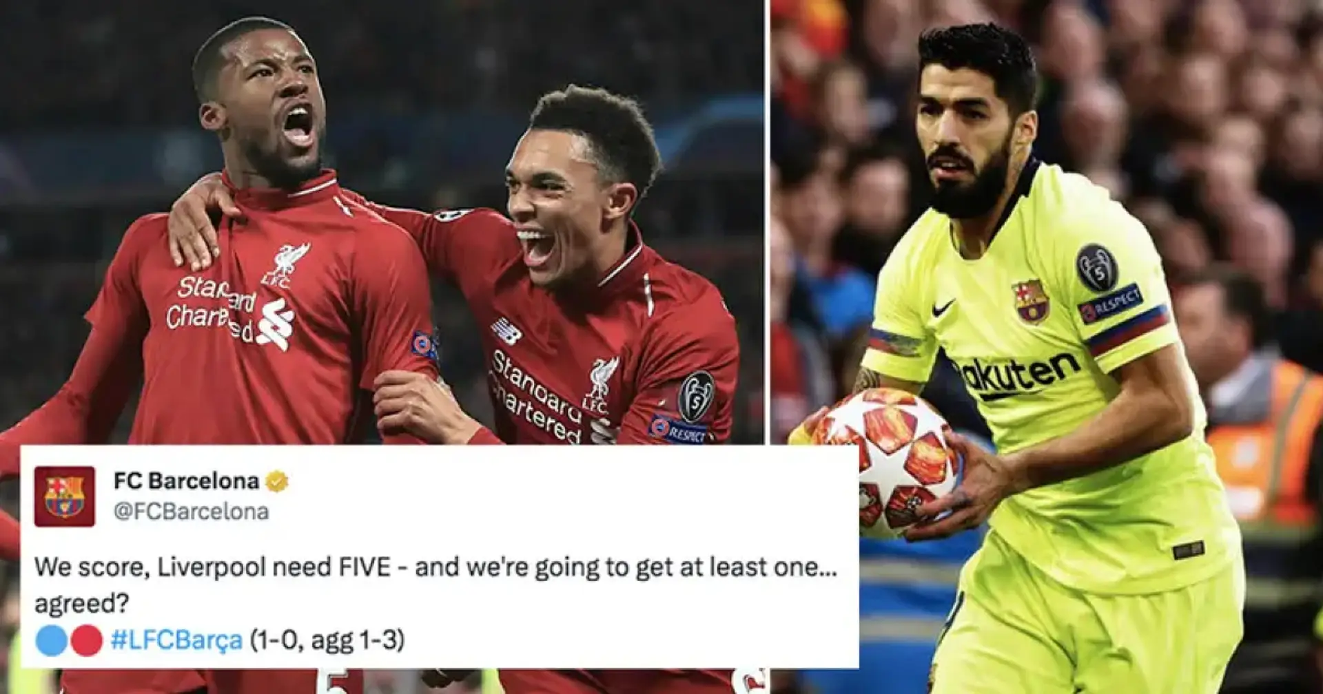 Während des Halbfinal-Rückspiels gegen Liverpool postete Barça einen fragwürdigen Beitrag - und es gibt immer noch Kommentare darunter, die fordern, dies zu löschen