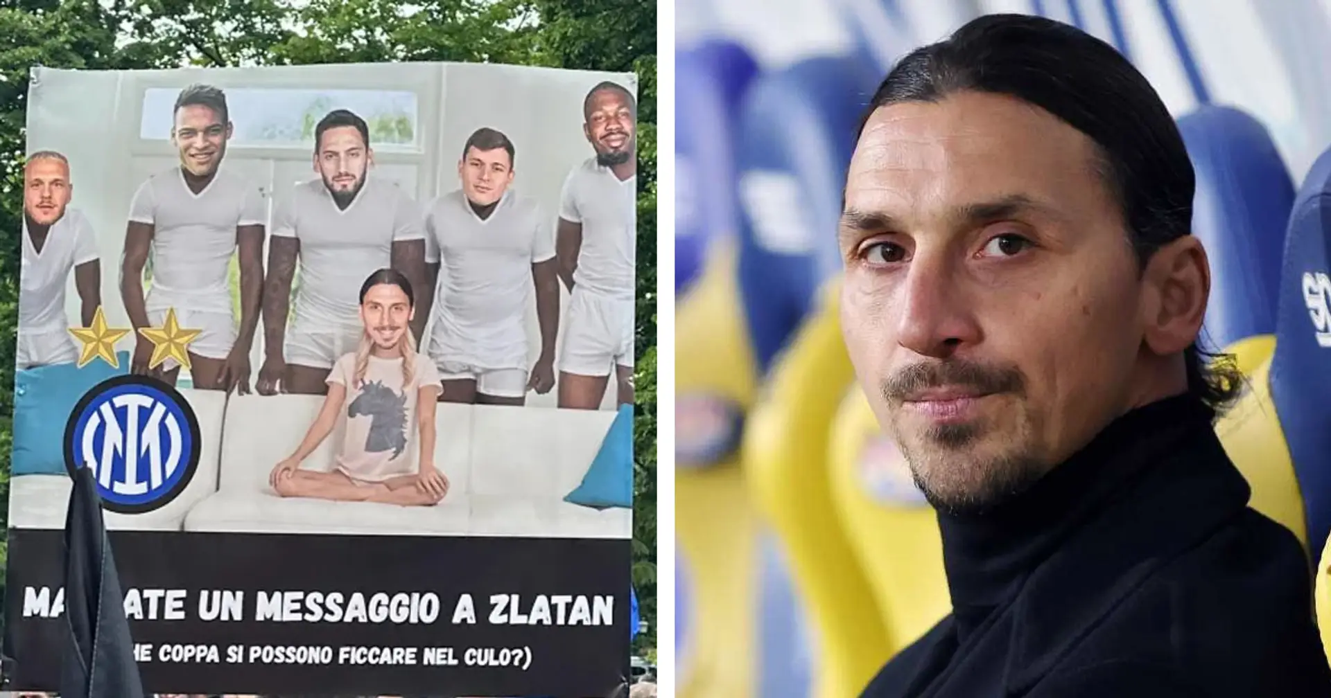 La vendetta dei tifosi dell'Inter su Zlatan Ibrahimovic, il cartellone è virale: il super consulente del Milan non gradirà