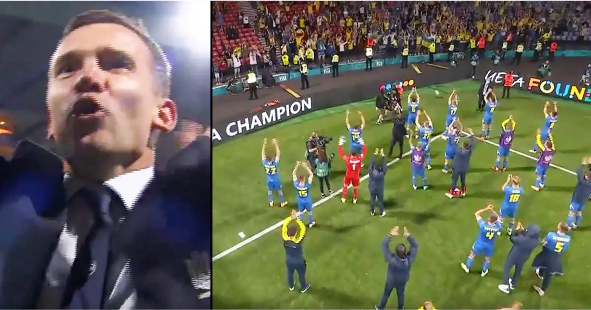 Escenas asombrosas: Andriy Shevchenko y los jugadores de Ucrania celebran su victoria con los fans