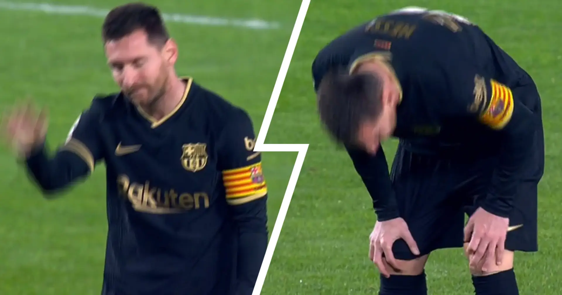 ¿Se lesionó Messi? Extraño gesto del argentino tras un envío largo a Alba