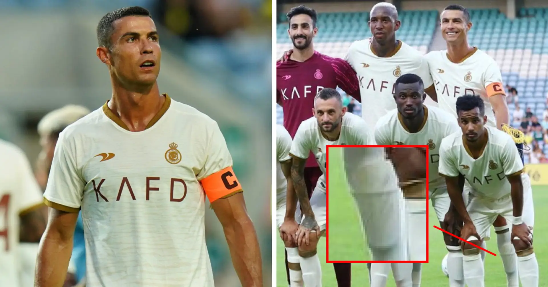 Cristiano Ronaldo hat seinen Vertrag verletzt, als er in einem Spiel von Al-Nassr Adidas trug
