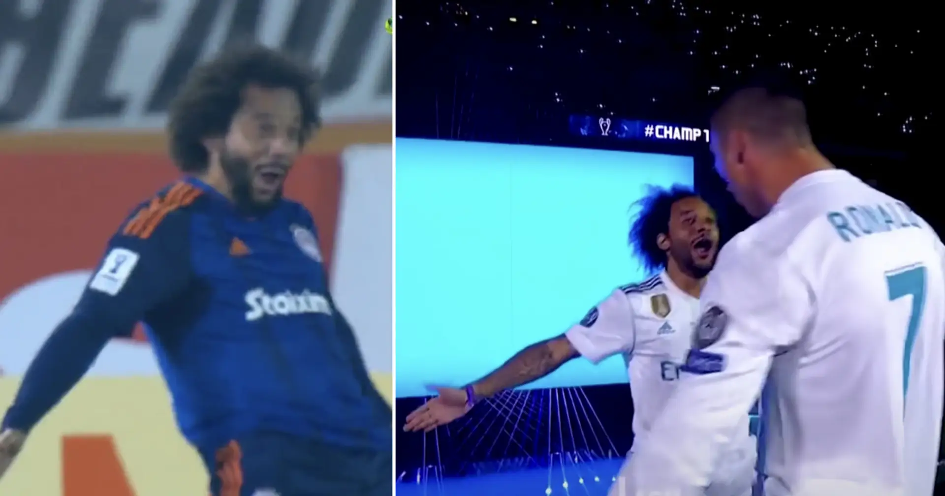 Spotted: Marcelo scores for Olympiacos, does iconic Ronaldo celebration
