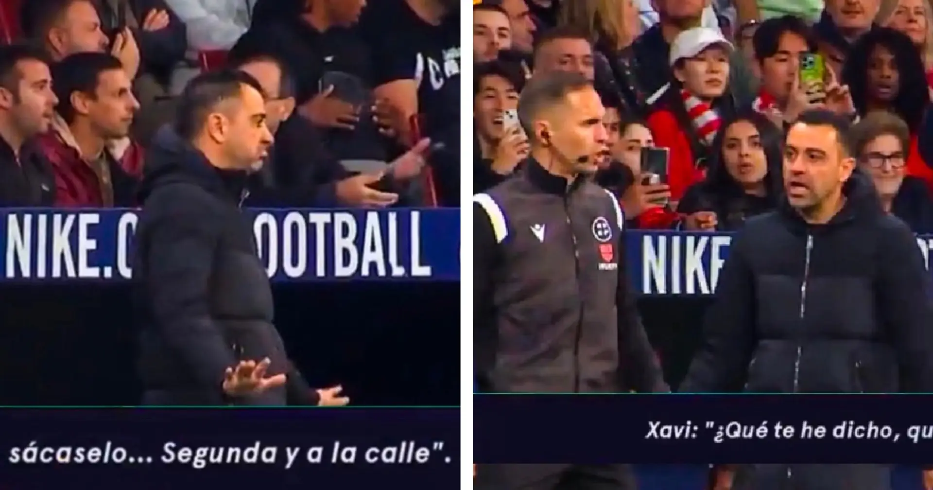 Lo que Xavi le dijo al árbitro asistente antes de la expulsión: no fue ofensivo
