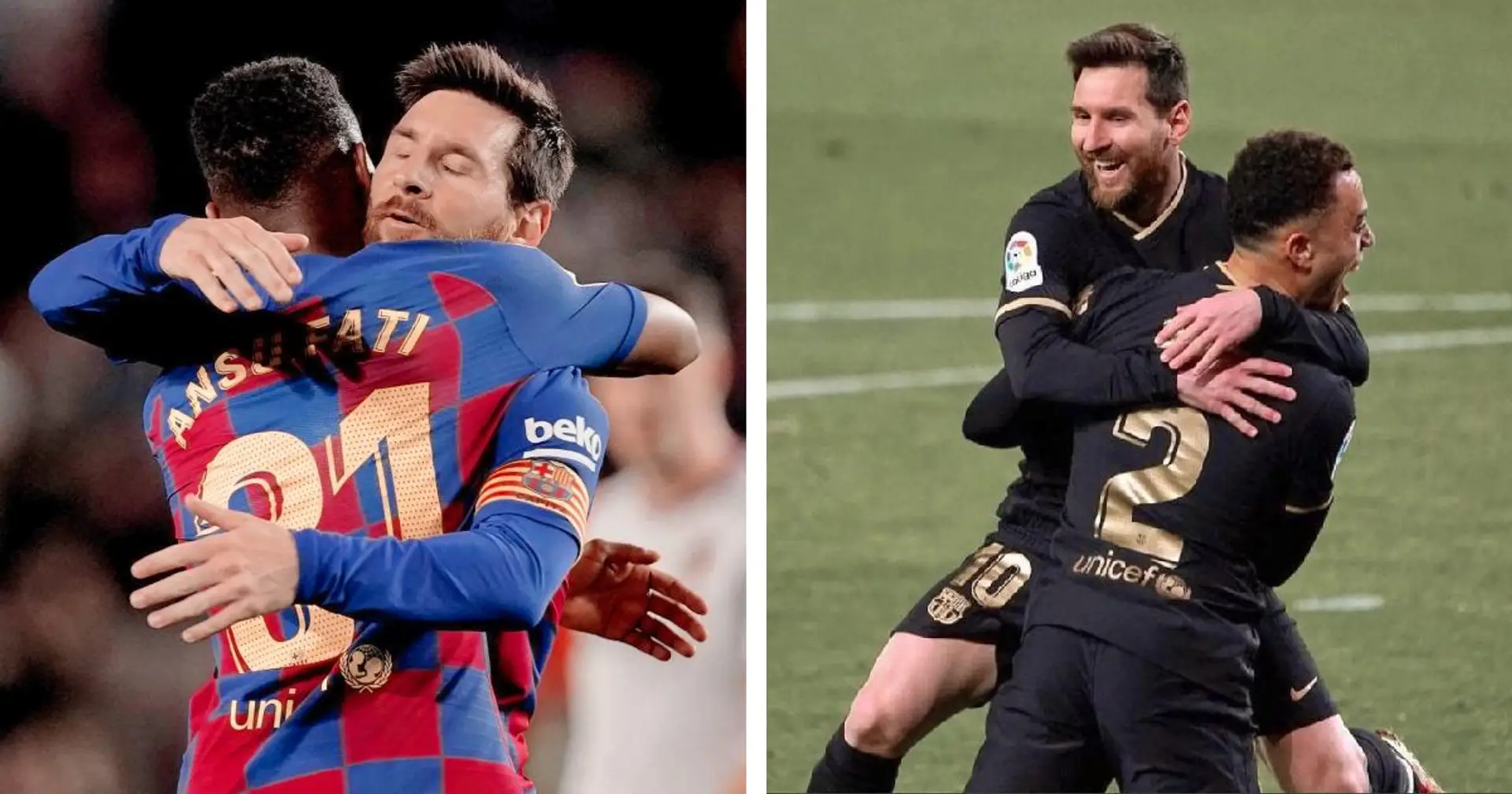 Tout apprendre d'une légende: des images réconfortantes de Messi embrassant les jeunes générations de stars du Barça