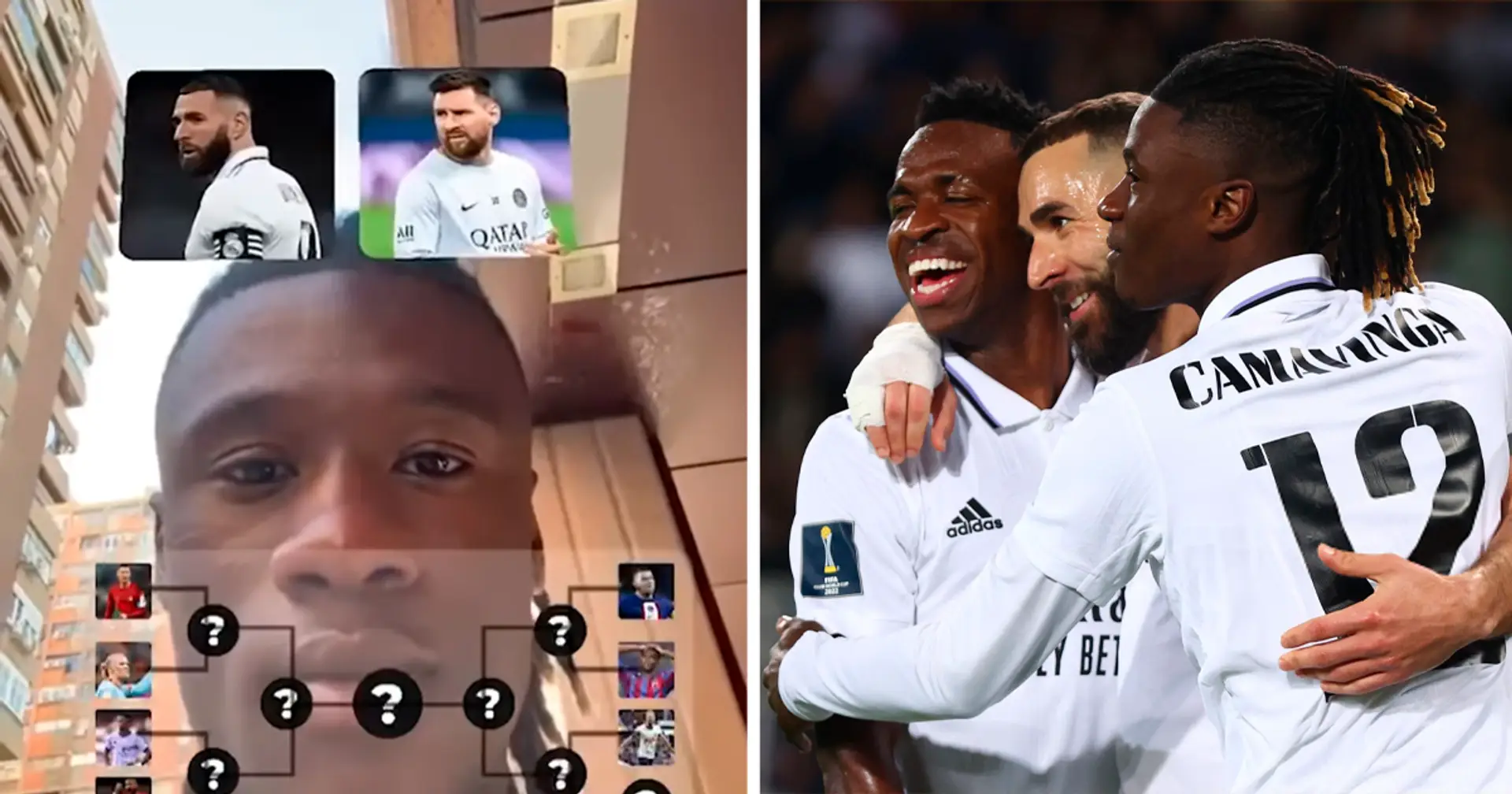 Camavinga picks his GOAT - chooses two Real Madrid legends for the top-2