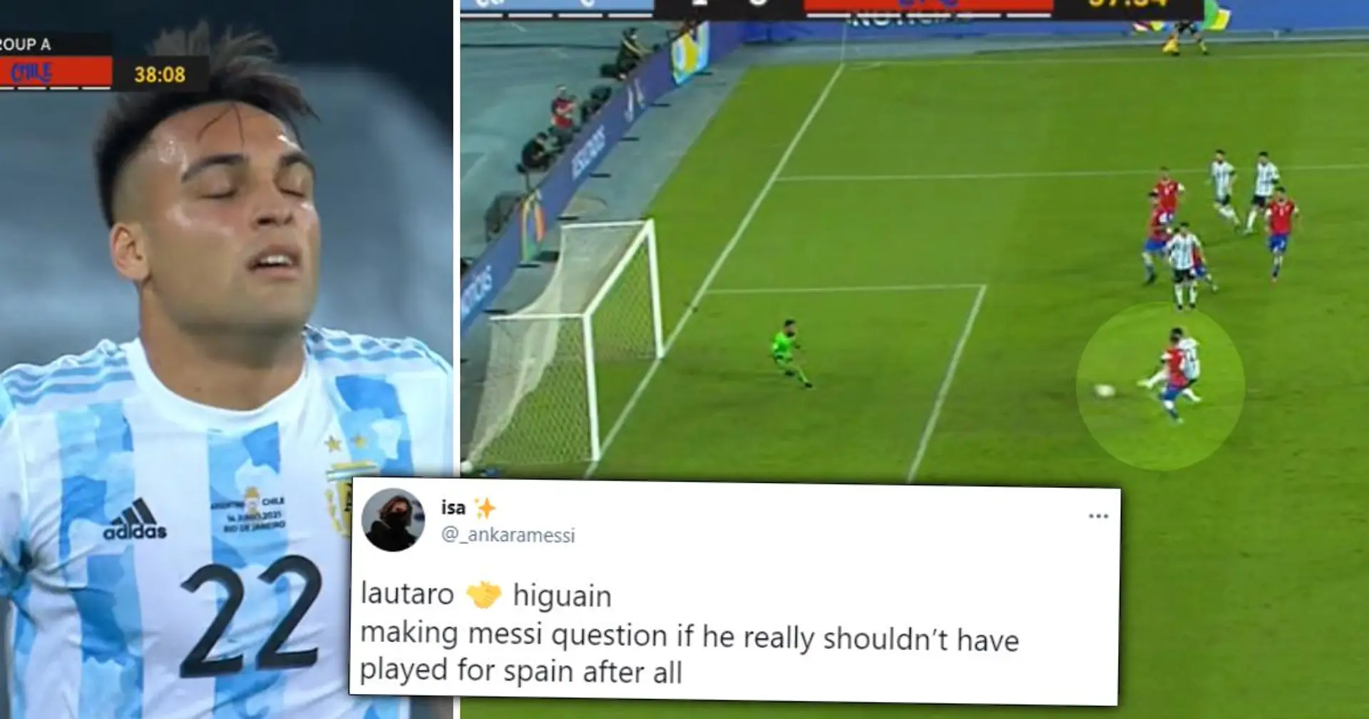 "Lautaro est Higuain 2.0": Les fans réagissent alors que Martinez, une cible potentielle du Barça, manque quelques occasions contre le Chili