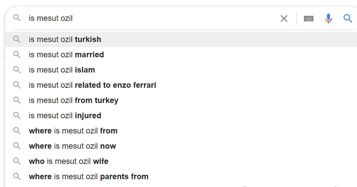 Is Mesut Ozil related to Enzo Ferrari? Answering top 10 Google