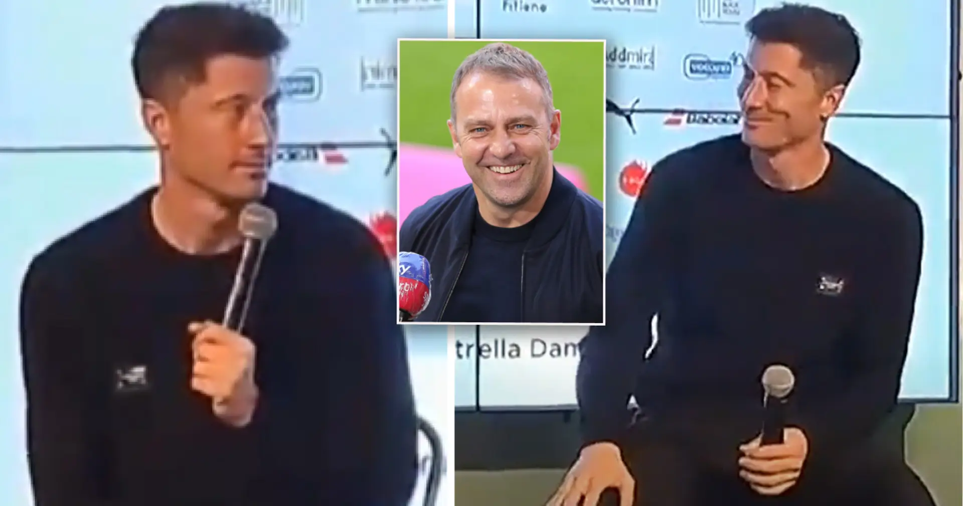 'A good person': Lewandowski's embarrassed reaction when asked about Hansi Flick – spotted