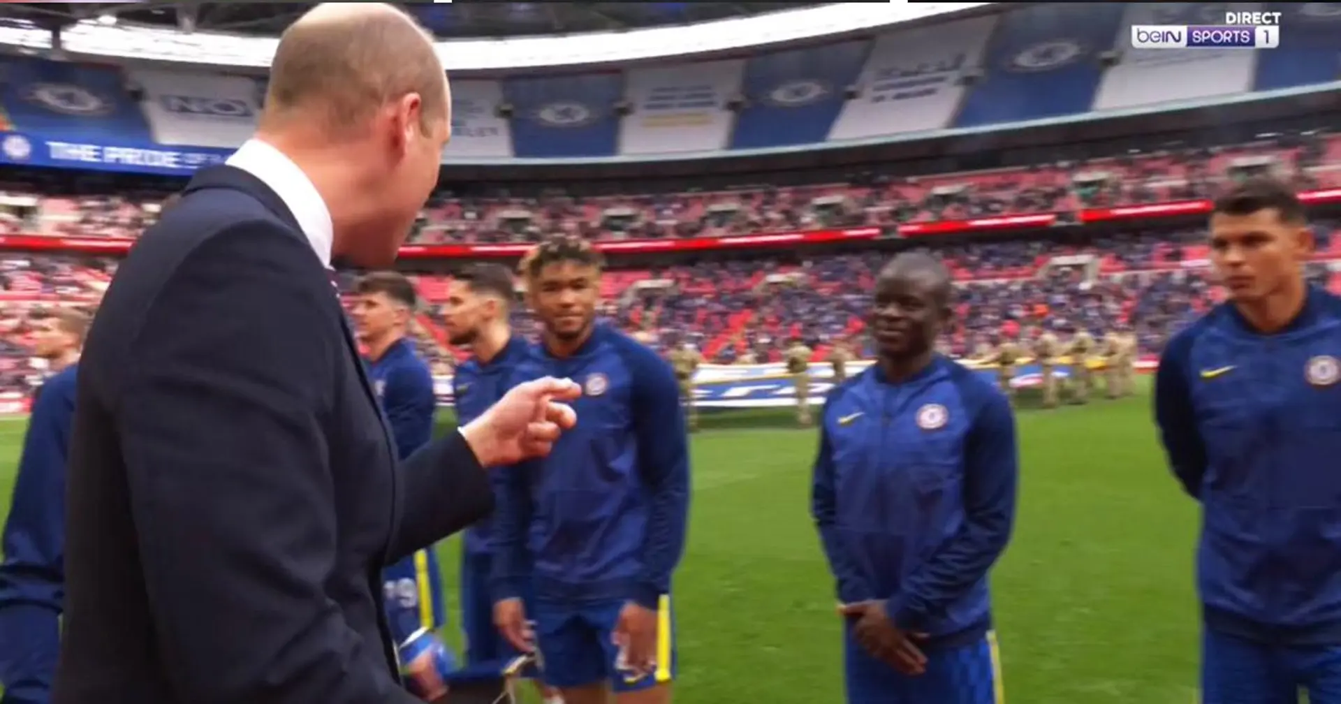 Hermoso momento entre el príncipe William y N'Golo Kante captado por la cámara antes de la final de la Copa FA