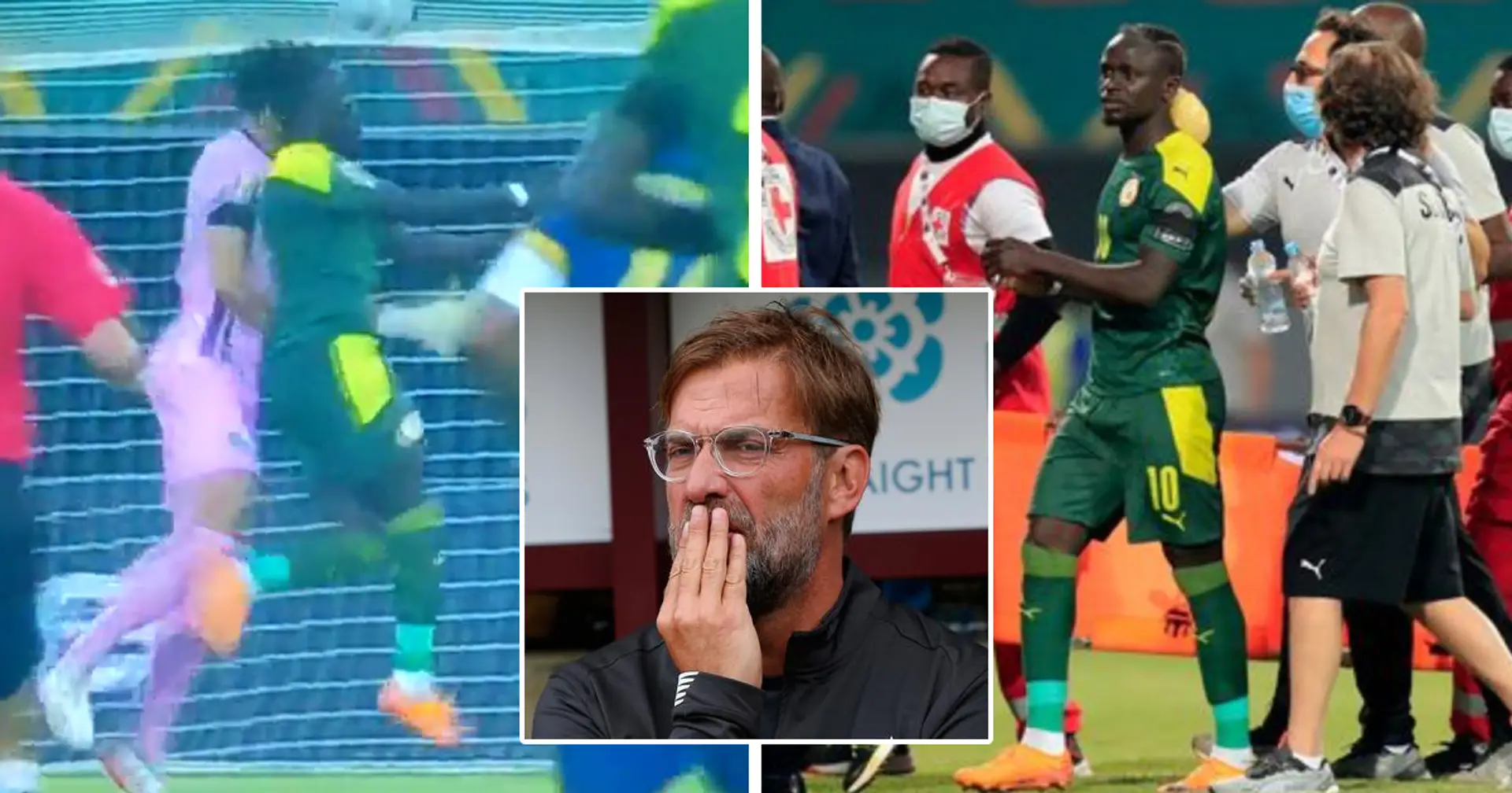 Mane suffers horrible blow in clash of heads during Senegal game, seems to lose consciousness
