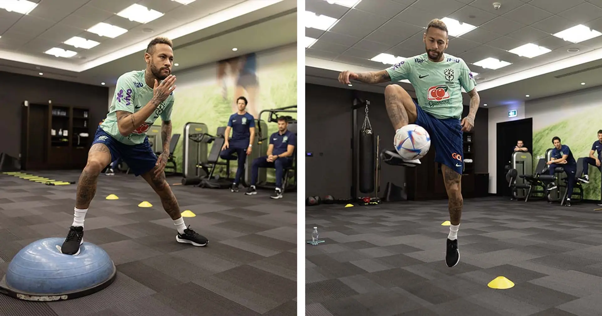 4 photos encourageantes de Neymar qui s'entraine avec ballon 