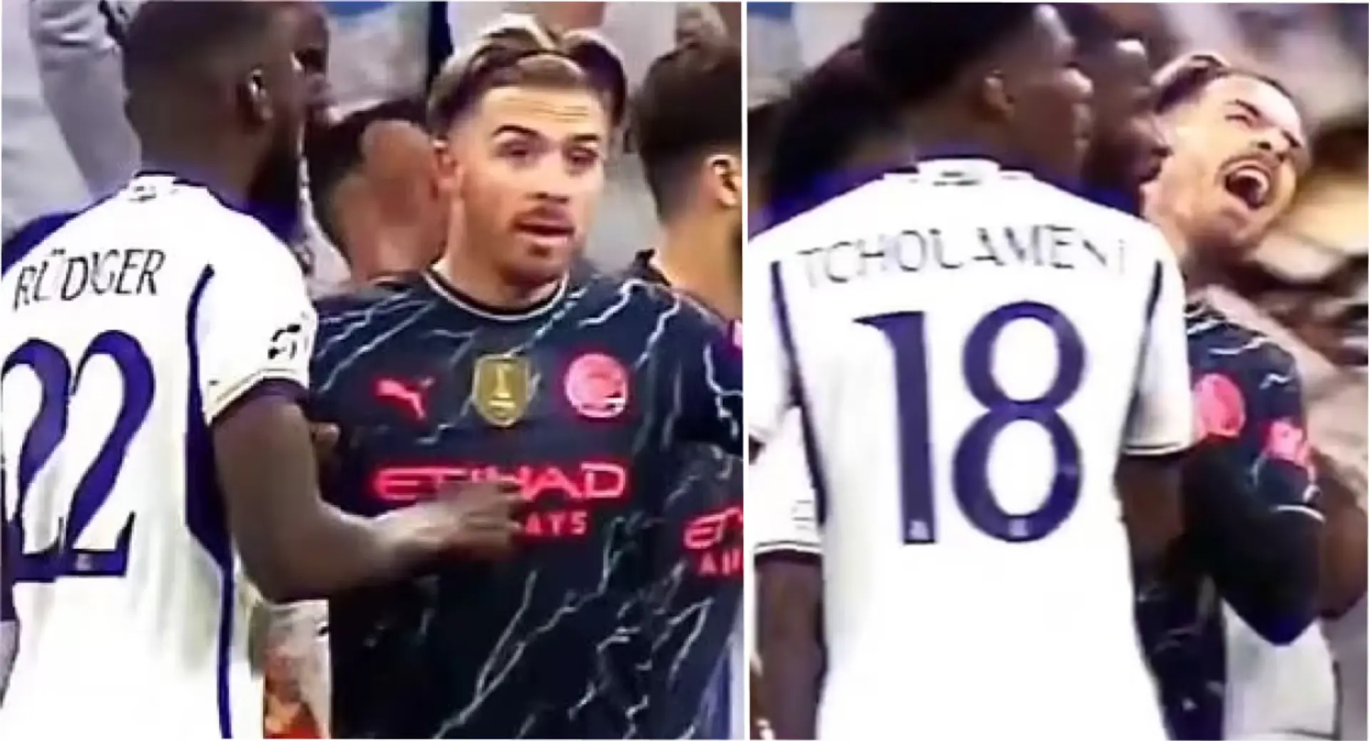 Rudiger at it again: the German spotted pinching Man City player's nipple