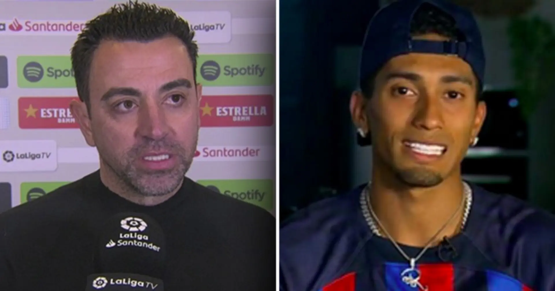 Xavi reveals Raphinha got angry about his sub, reacts to it