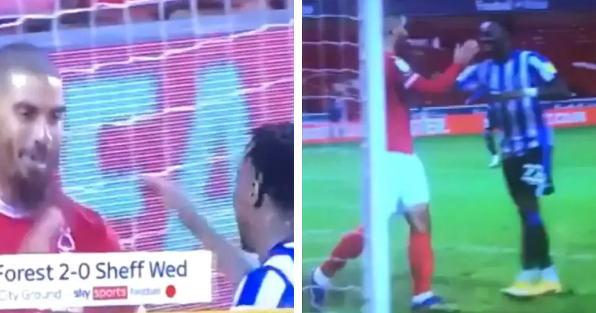 Sheffield-Wednesday-Spieler klatscht den Stürmer des Gegners nach einem Gegentor ab, erklärt die Geste nach dem Spiel