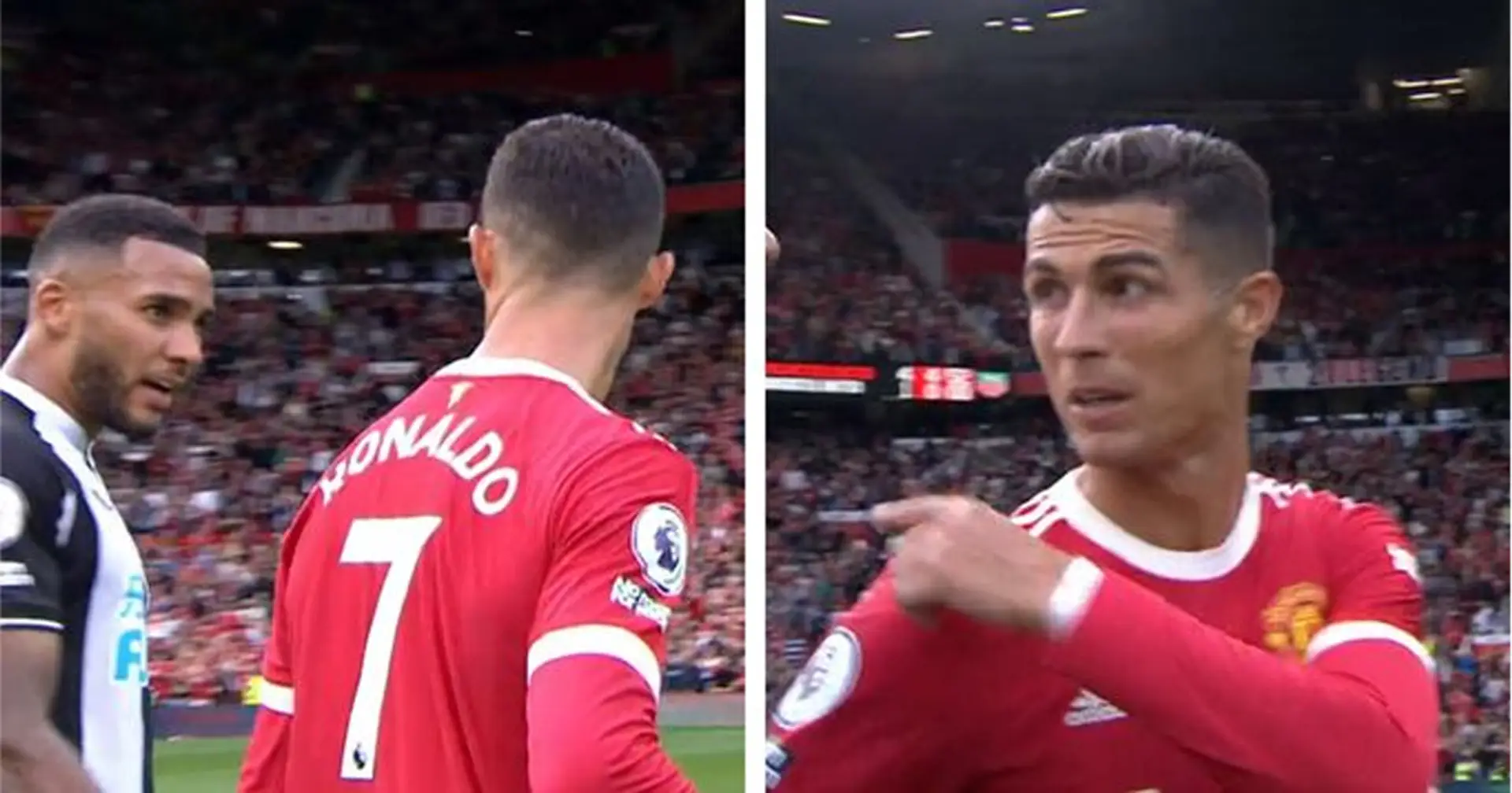 2 Newcastle-Spieler kommen auf Cristiano zu, um Trikots zu tauschen - Ronaldos Reaktion wurde vor der Kamera gefangen