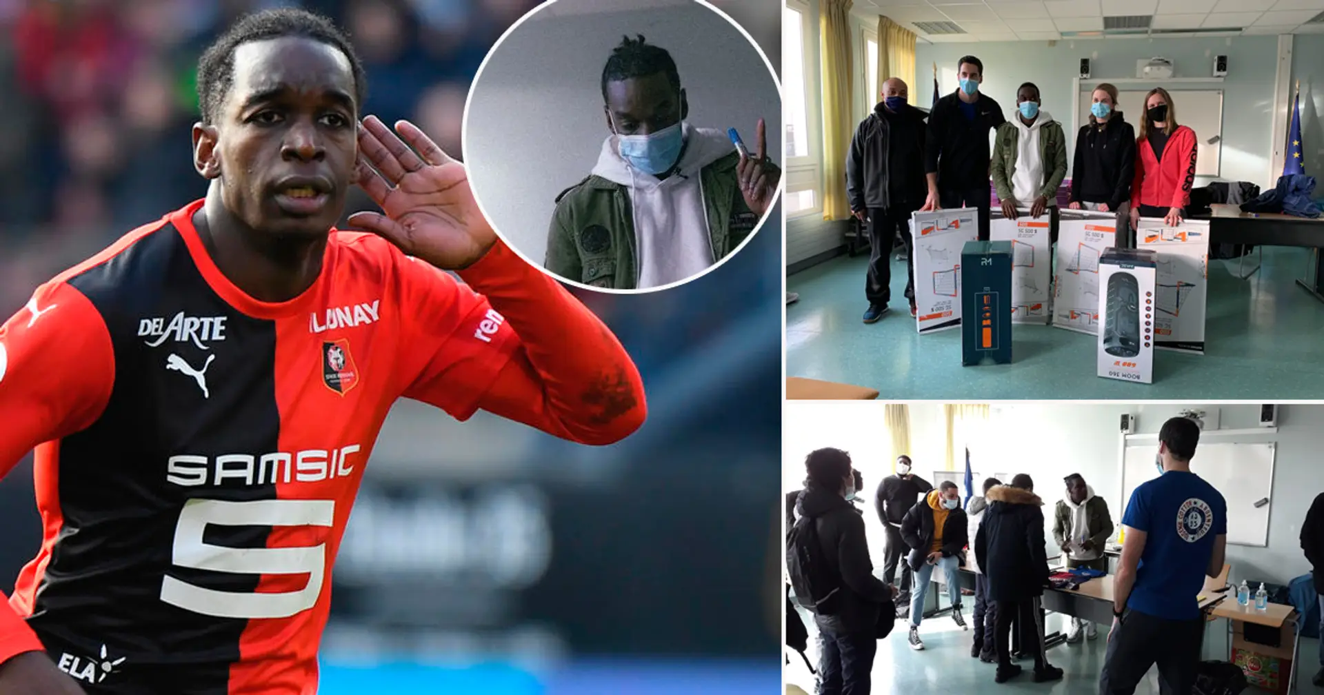 "L'une des plus belles journées de ma vie", le joueur de Rennes, Faitout Maouassa, offre des tablettes à son ancien collège