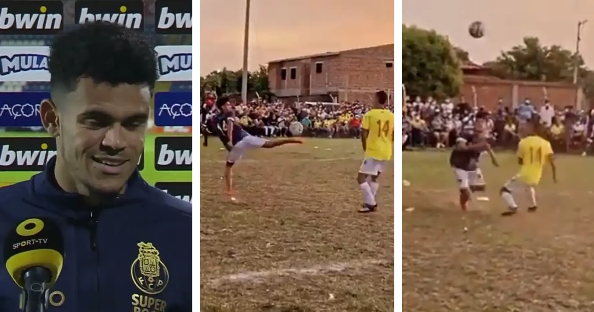 Luis Diaz shows off his skills as he plays street football in his hometown in Colombia (video)