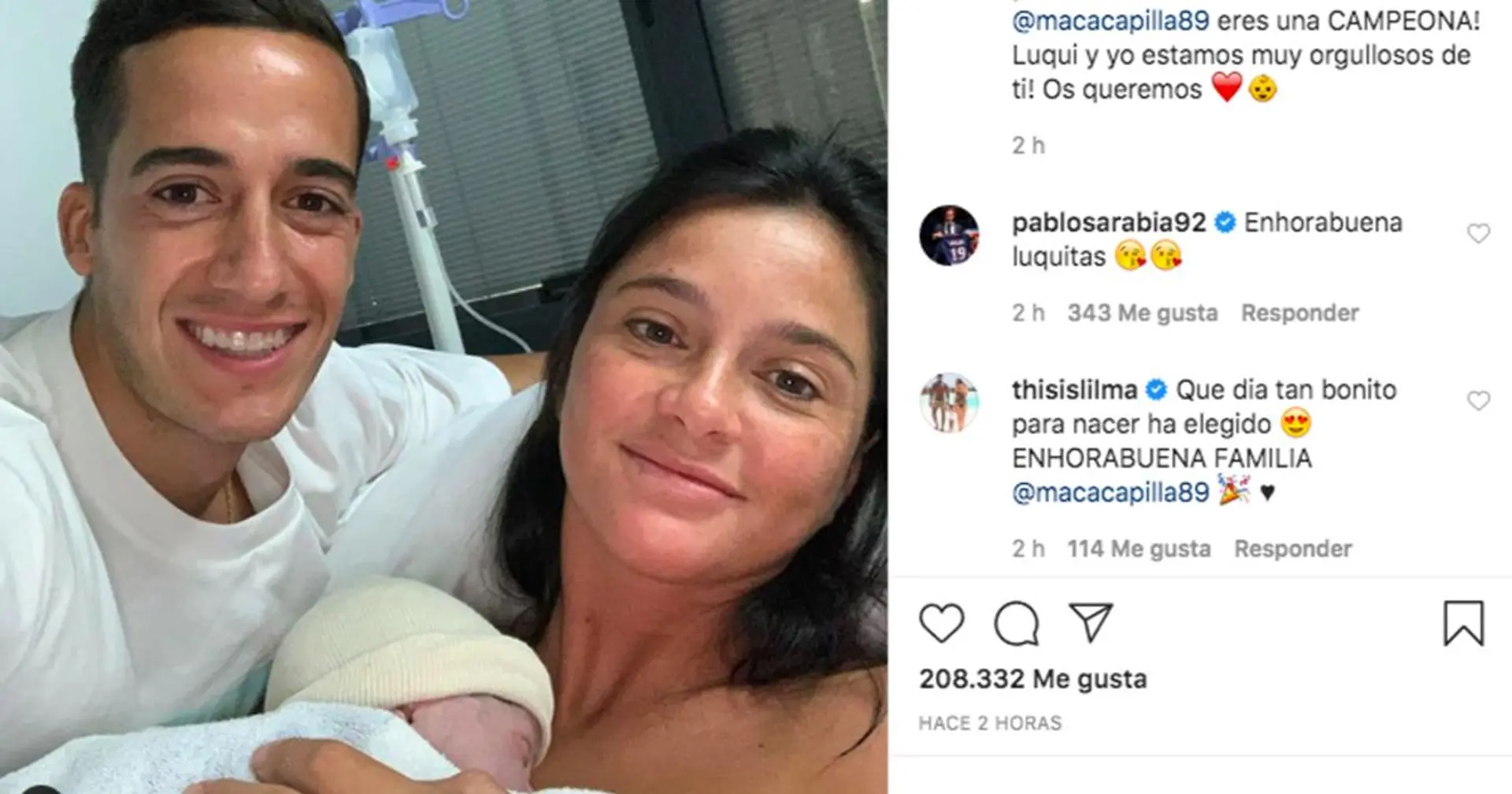 لوكاس فاسكيز يرحب بإضافة جديدة لعائلته : إنها طفلتي الجميلة  👶 !