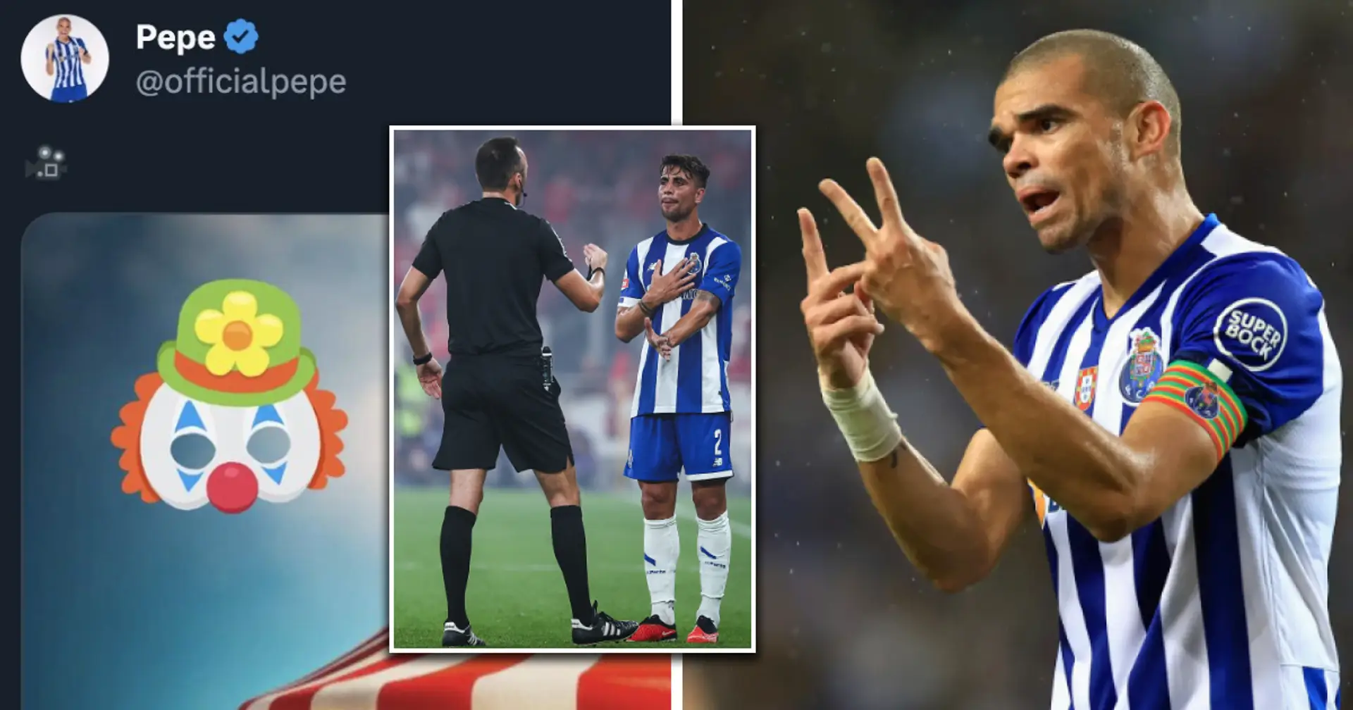 Pepe can be suspended for 4 games after sharing a tweet of a clown circus