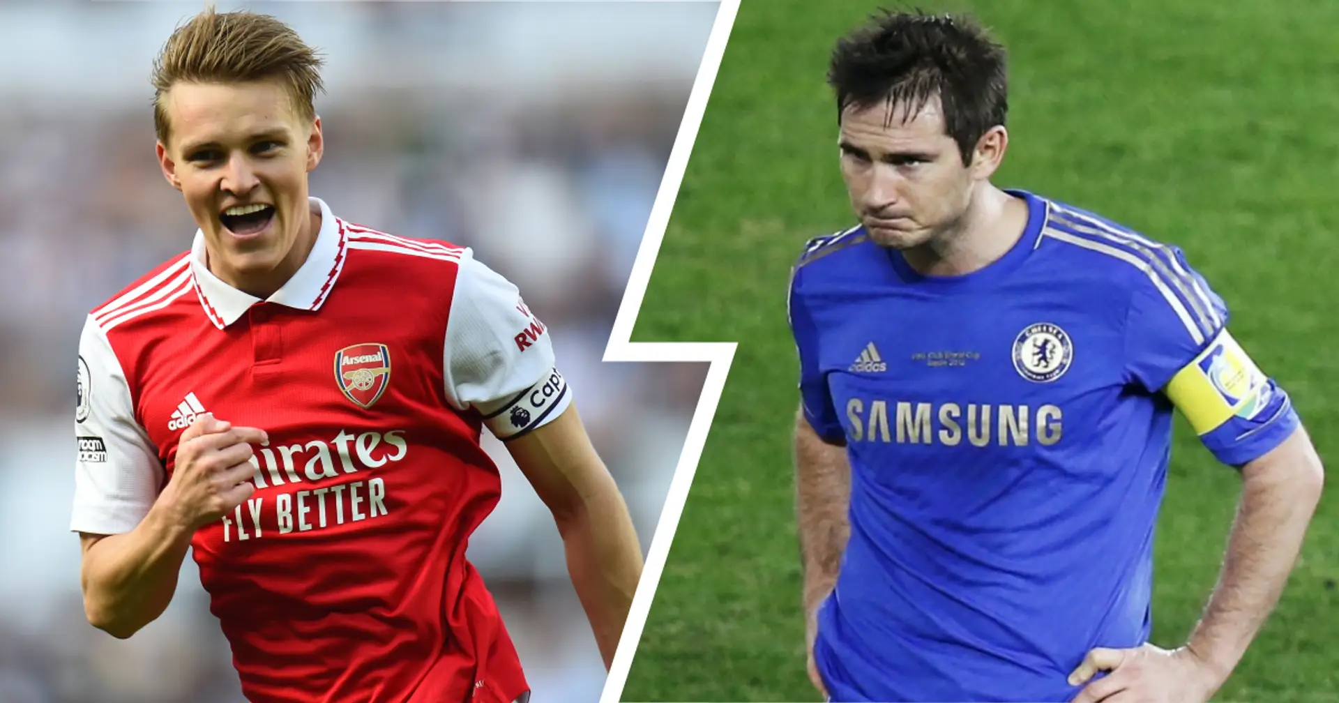 'Look at those numbers! My f*cking captain!': Arsenal fans celebrate Odegaard surpassing one of Lampard's personal records