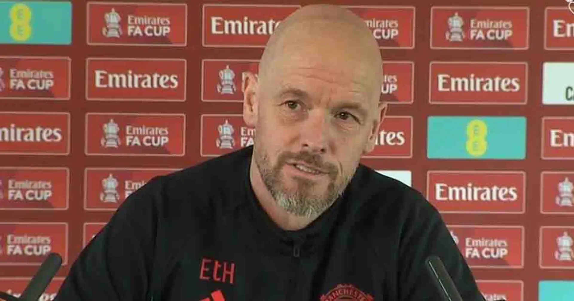 Ten Hag: 'We can't say this Man United group doesn't have the right mentality'