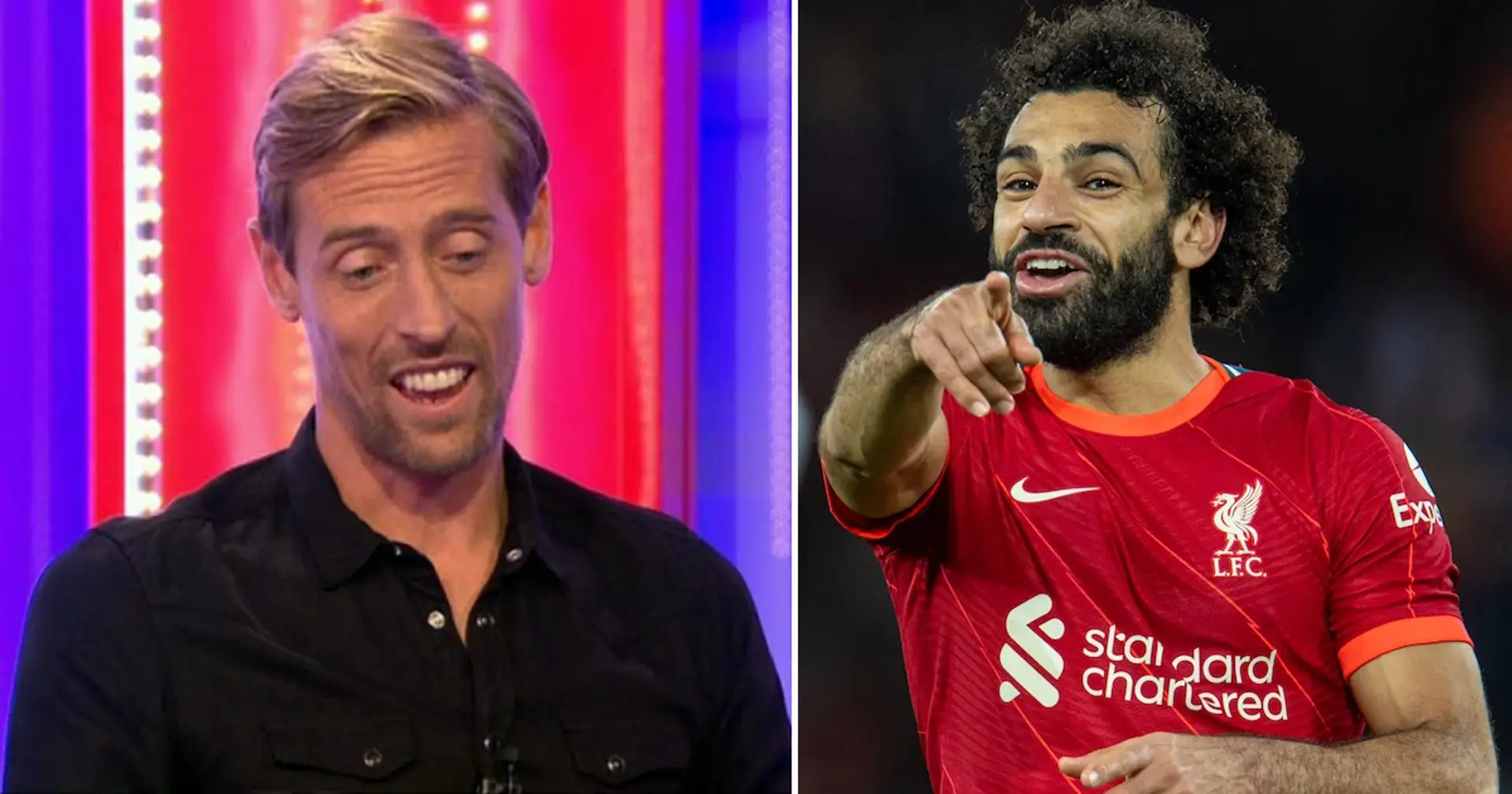 Peter Crouch makes funny exaggeration as Mo Salah equals his PL scoring record