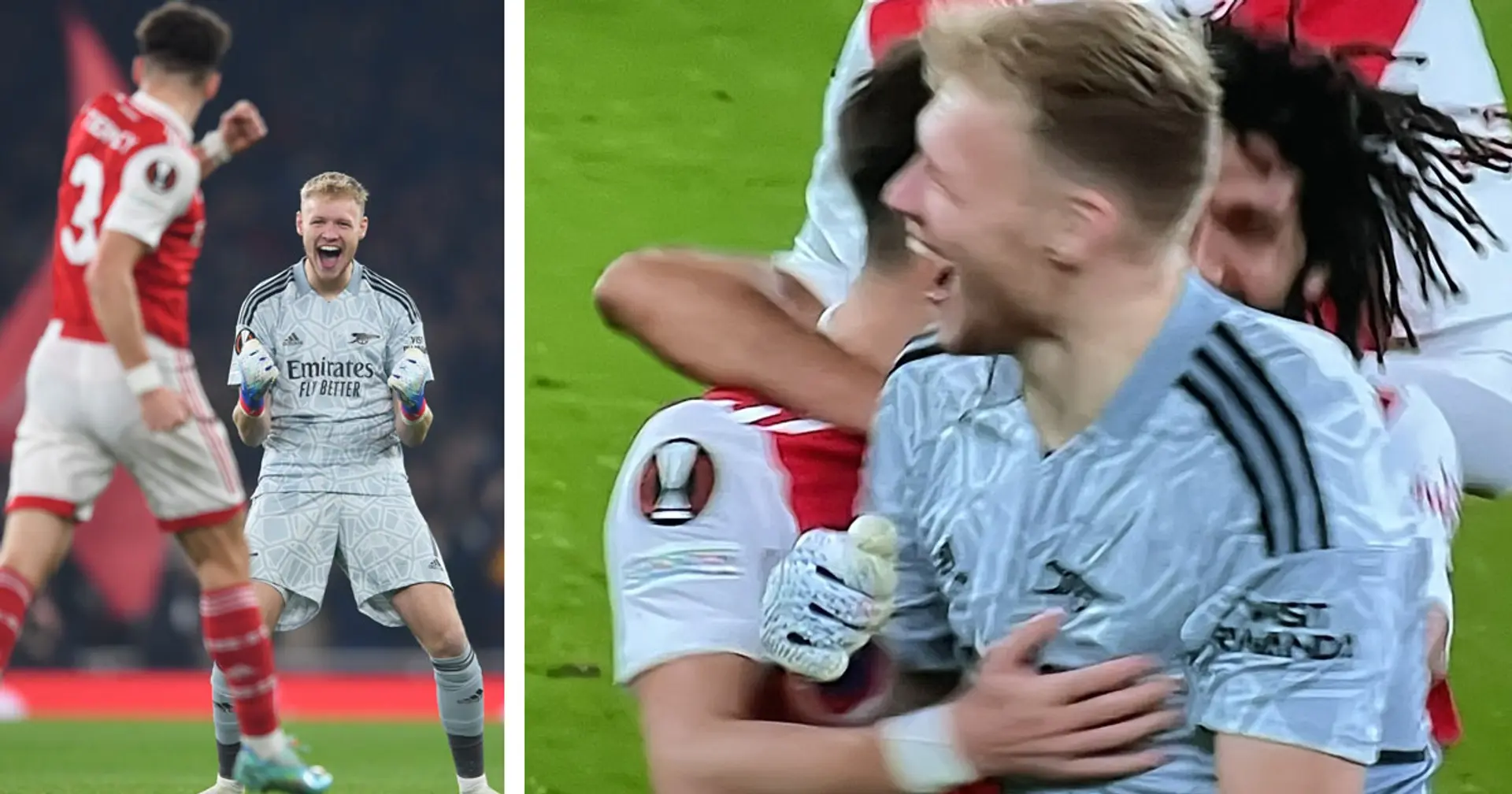 Spotted: Ramsdale runs over from his area to celebrate Tierney's goal vs Zurich – Arsenal fans love it