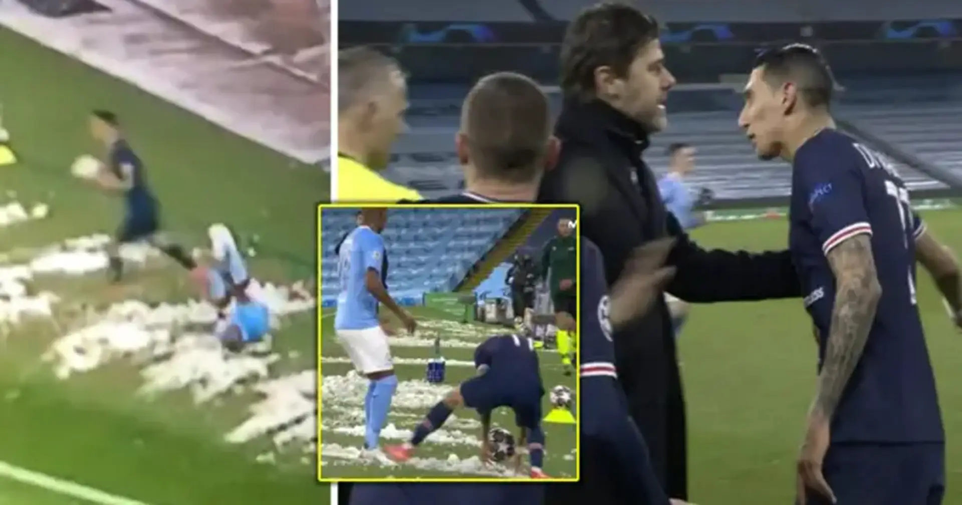 Ángel Di María recibe una tarjeta roja directa por vergonzosa falta contra jugador del Manchester City fuera del campo