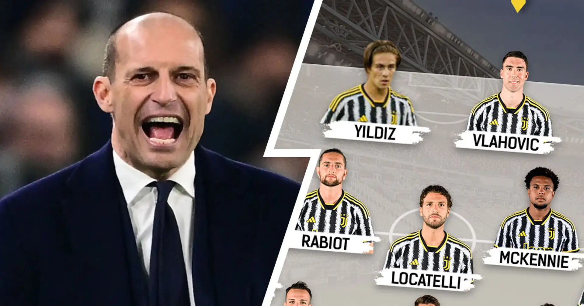 FORMAZIONI UFFICIALI 👉Verona vs Juventus: Allegri punta ancora su Yildiz per scacciare la crisi