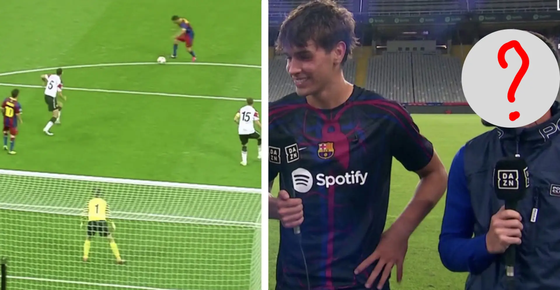 Marc Guiu meets Barca icon at full time v Bilbao – he looks so happy 