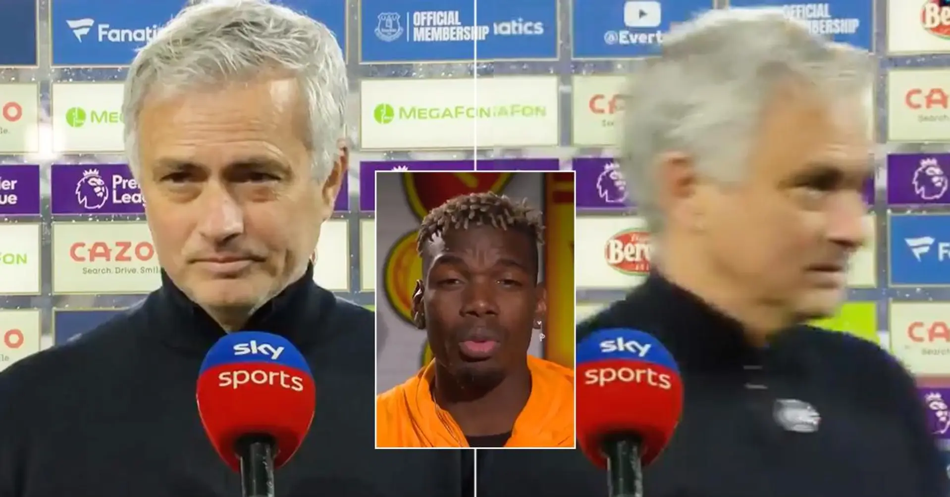 Jose Mourinho a posé des questions sur les commentaires controversés de Paul Pogba à son sujet à la télévision en direct