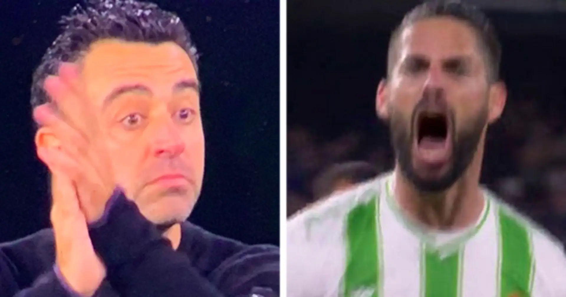 Xavi's reaction to Isco equaliser spotted