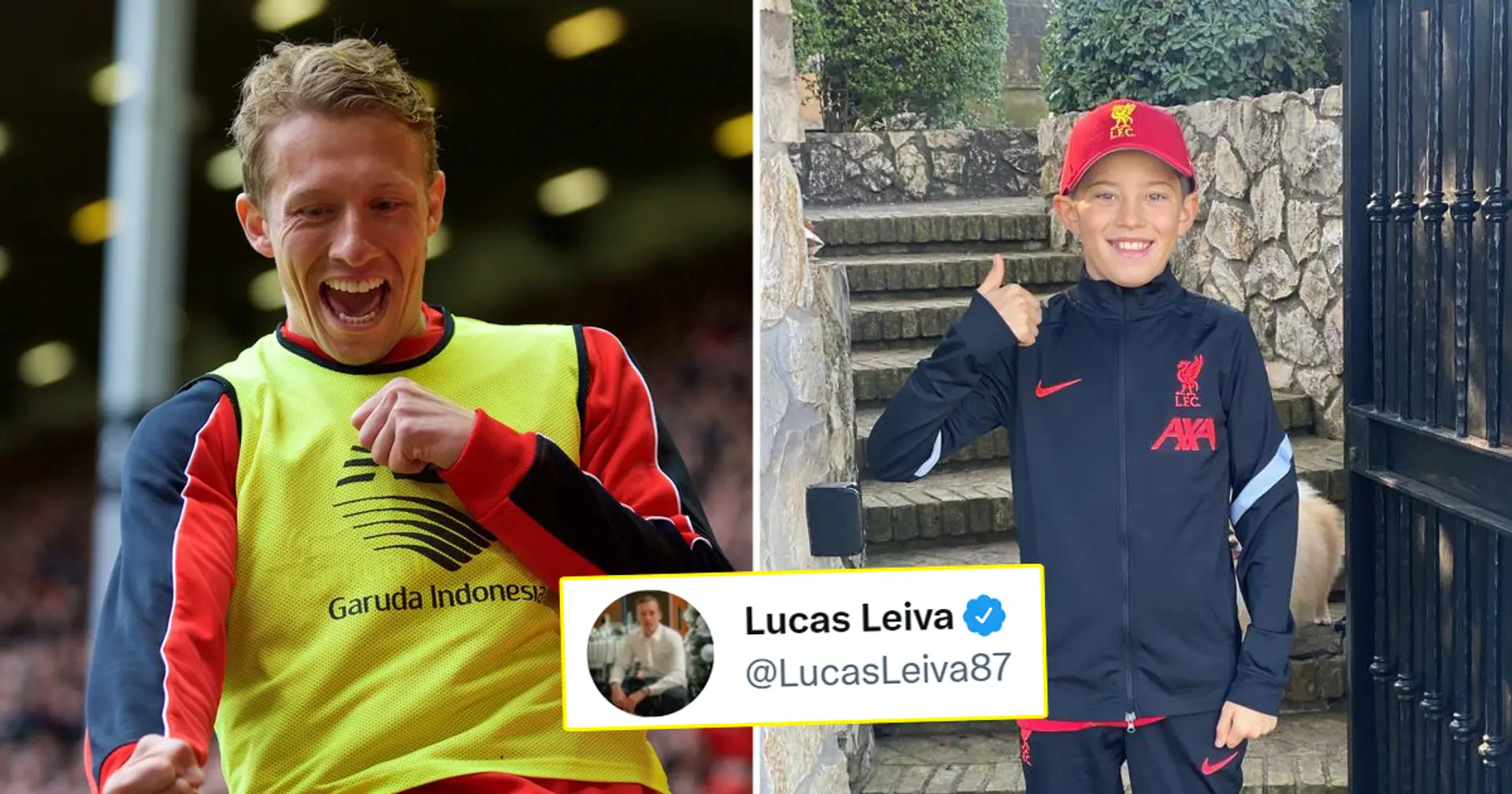 'Mini Klopp': Lucas Leiva shares pic of his son in full Liverpool training outfit