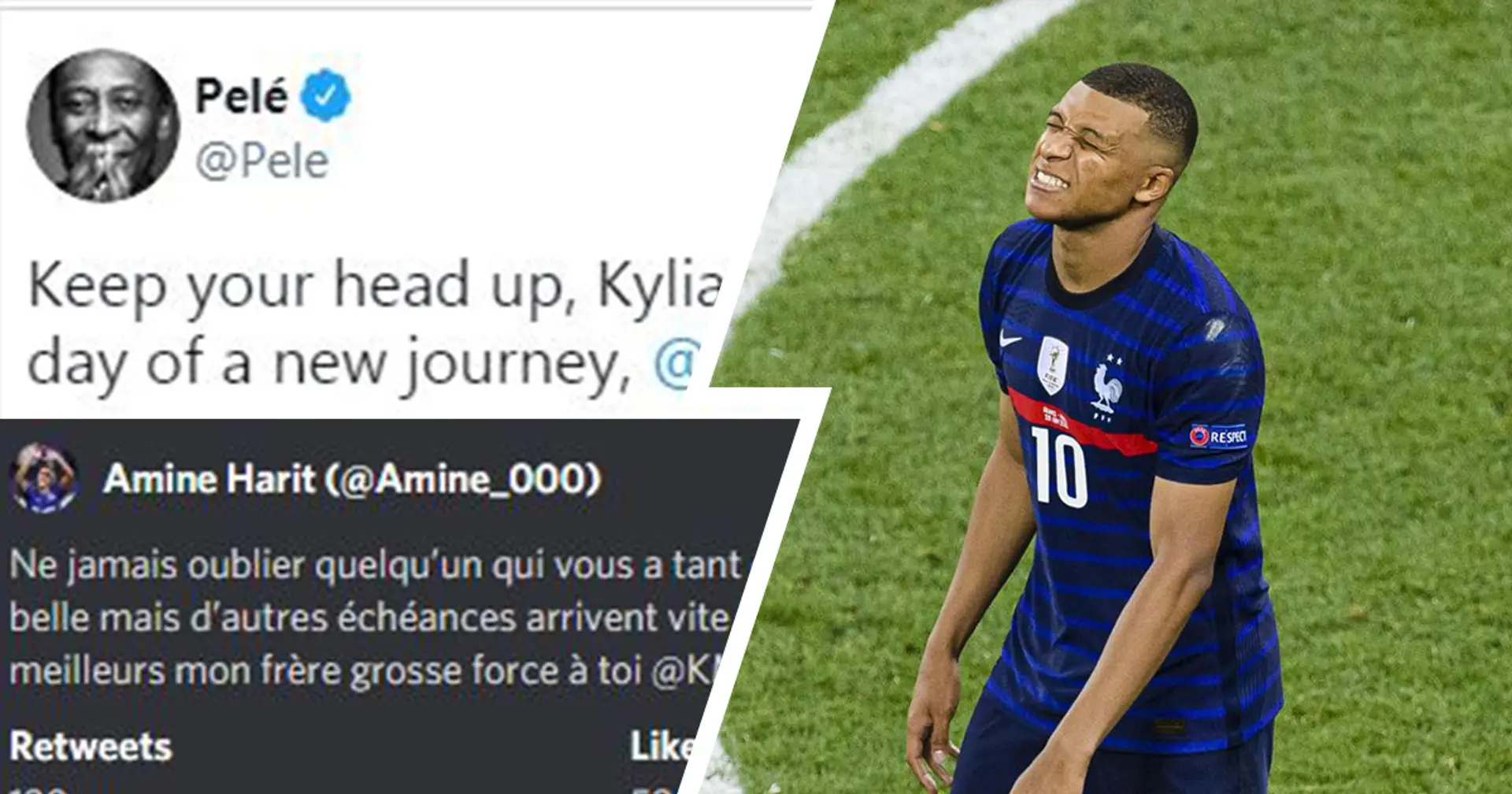 "Garde la tête haute, Kylian!": Les stars du ballon rond soutiennent Mbappé après la déception en Euro 2020