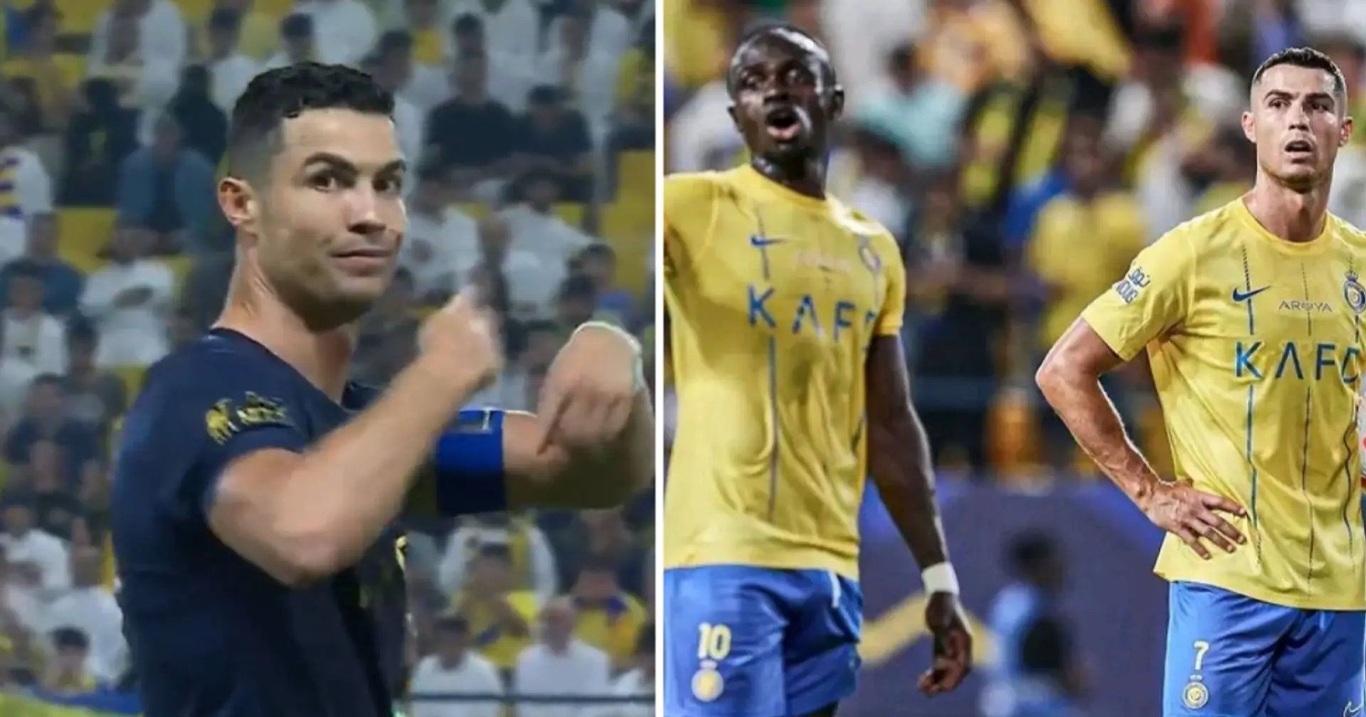 Ronaldo forderte mit einer Geste auf, den Schiedsrichter, der Talisca im Spiel gegen Al-Ettifaq im King Cup vom Platz gestellt hatte, auszuwechseln