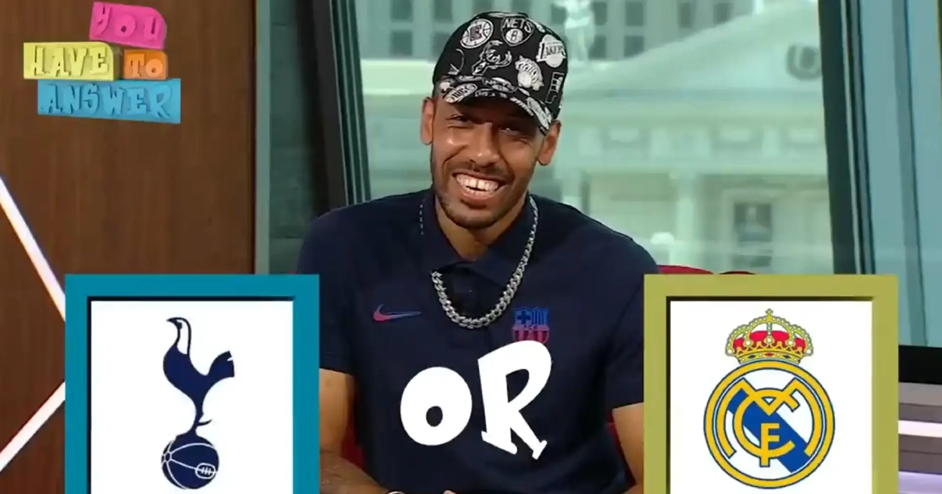 Aubameyang asked to pick between Spurs and Real Madrid - he shows allegience to Arsenal fans