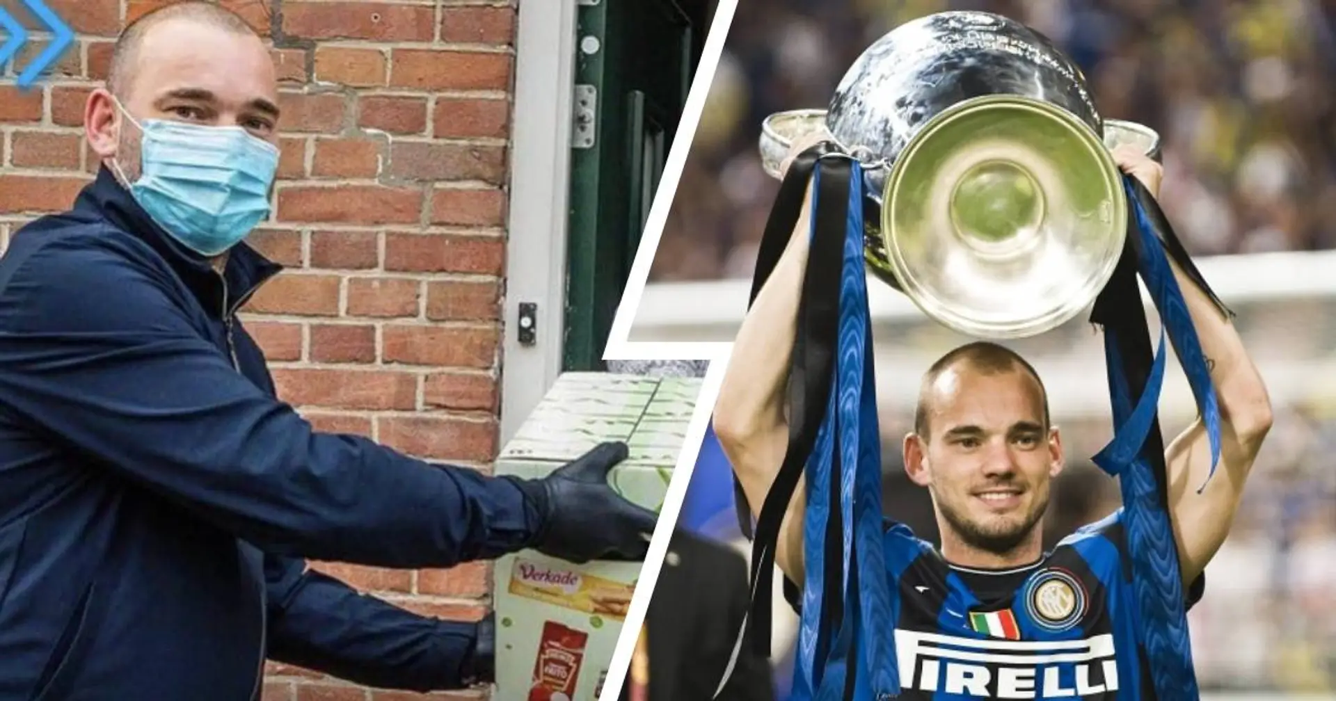 Wesley Sneijder campione di solidarietà: l'ex Inter consegna pacchi per 115 famiglie in difficoltà 