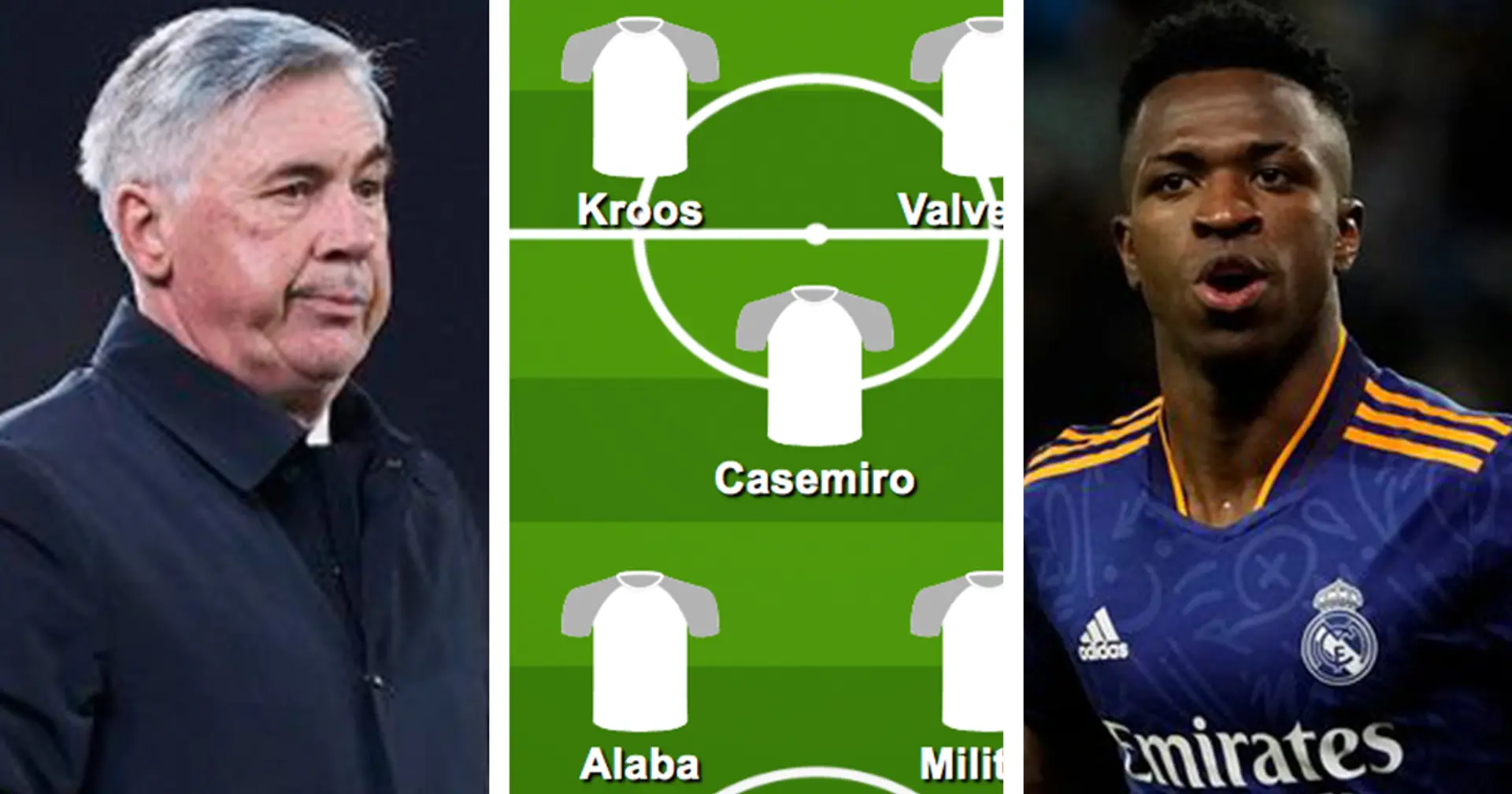 ¿Con Valverde? Elige tu XI favorito del Real Madrid para el partido vs Villarreal entre 3 opciones