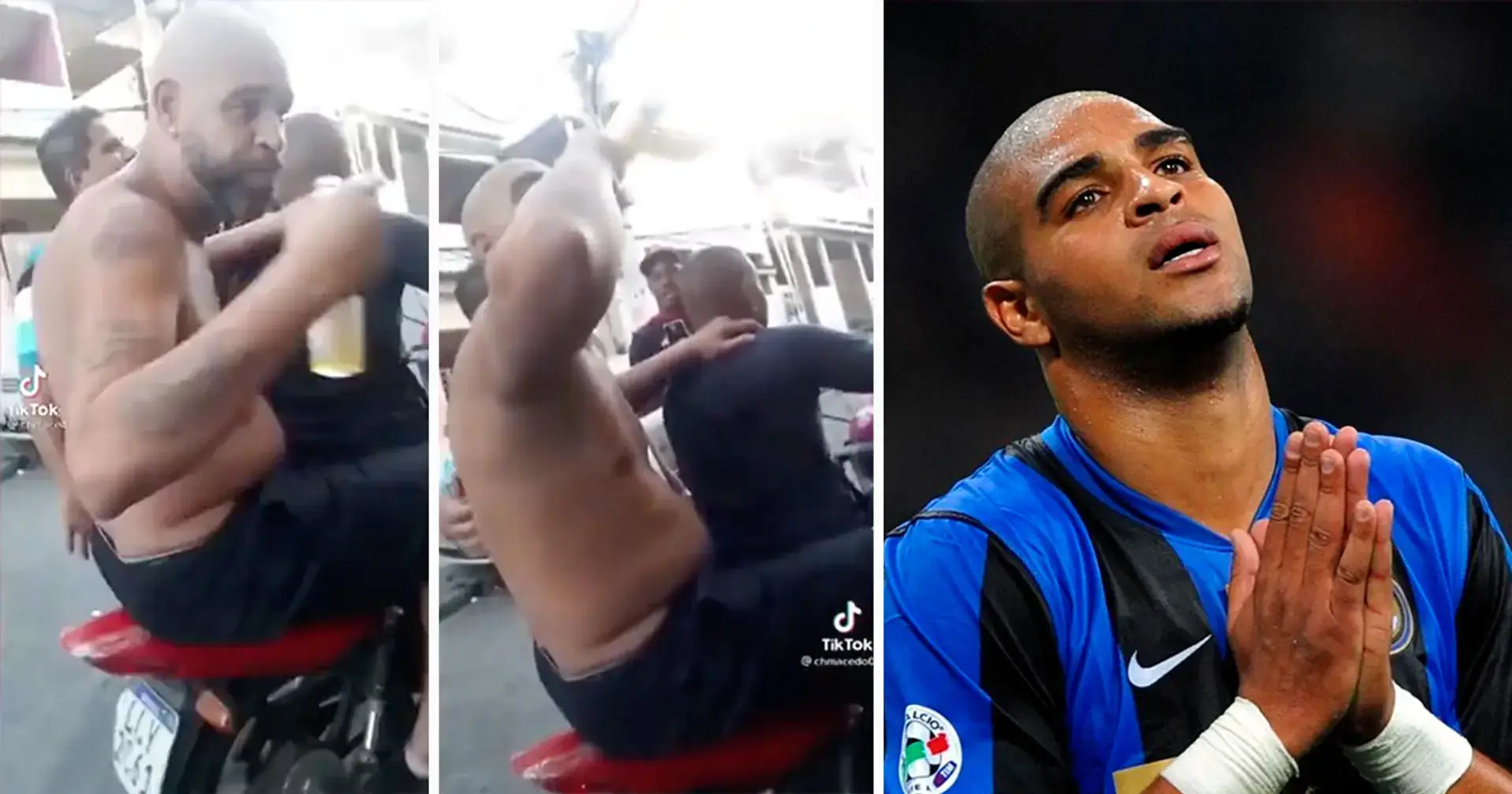 Fans preocupados por Adriano después de que recientemente lo vieron borracho en una motocicleta en la favela de Río de Janeiro