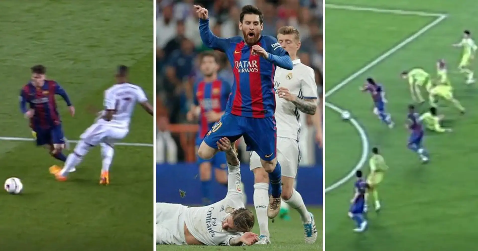 5 defensas y 2 centrales destrozados por Leo Messi
