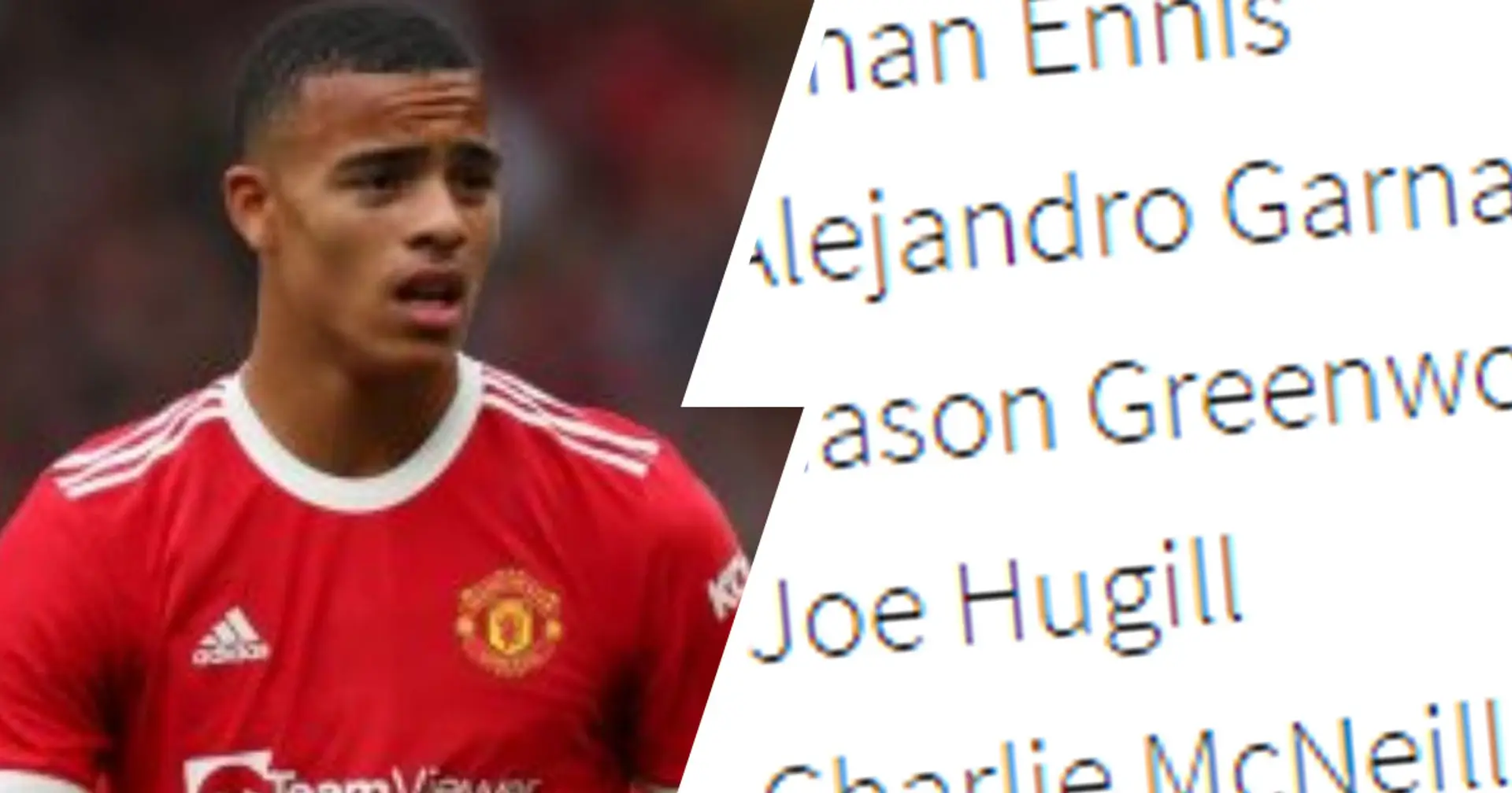 Mason Greenwood included in Man United's Premier League squad - reason revealed