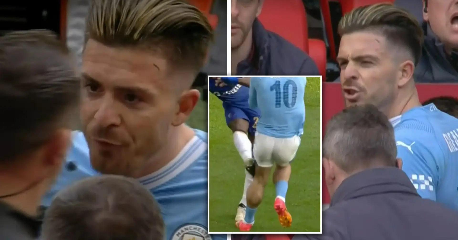 Spotted: Jack Grealish gets furious with fourth referee after collision with Caicedo   